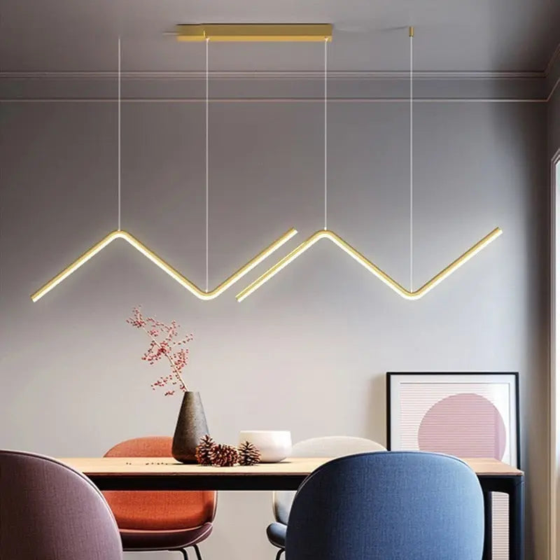 Modern LED Chandelier Lighting Fixture for Dining Room - Elegant Crystal Ceiling Light with Dimmable Warm White Light, Perfect for Home Decor, Dinner Parties & Romantic Ambiance