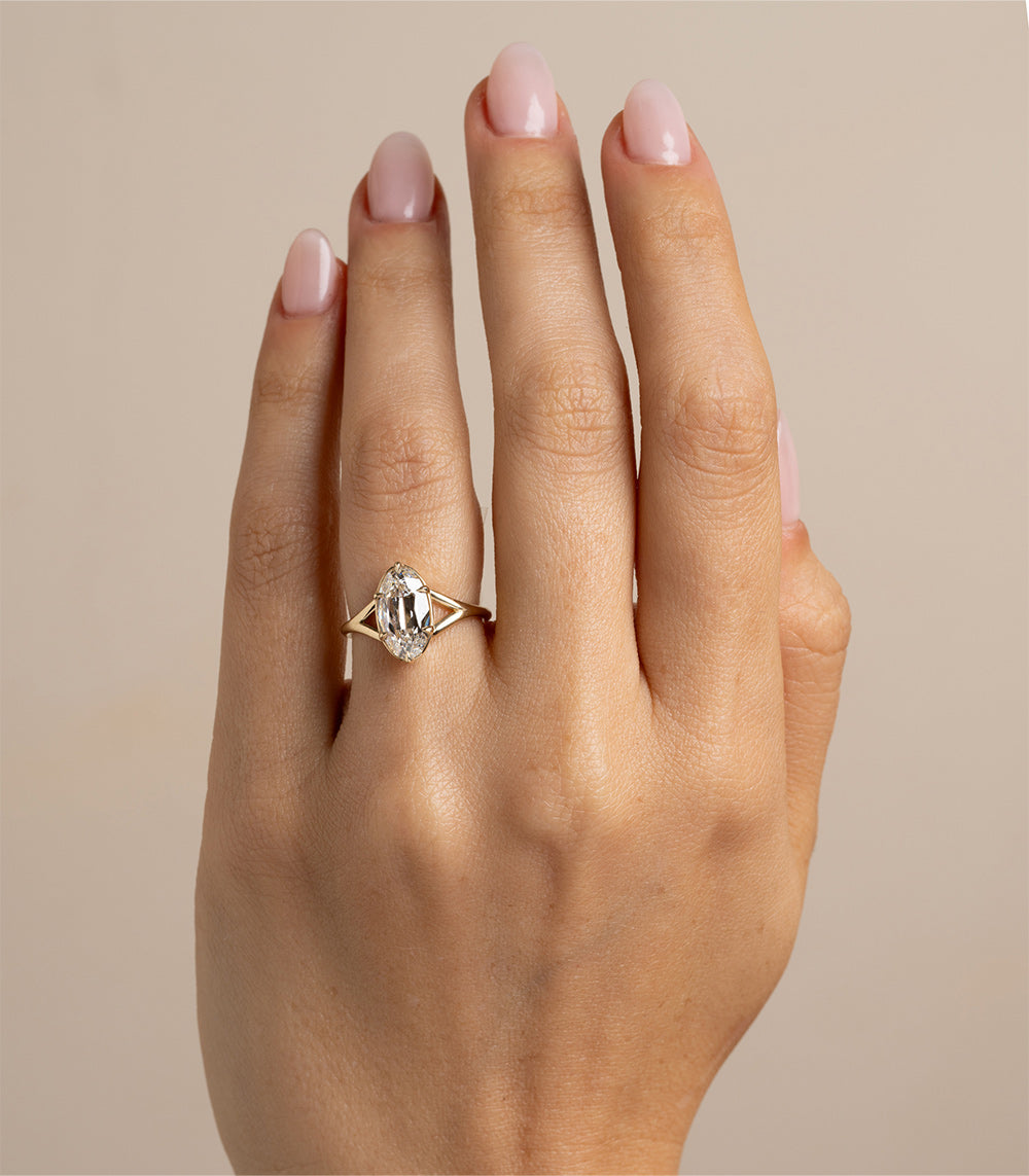 Lab Grown Oval Diamond Engagement Ring - 2.40Ct Marlow Collection | Unique Wedding Band for Proposals & Anniversaries