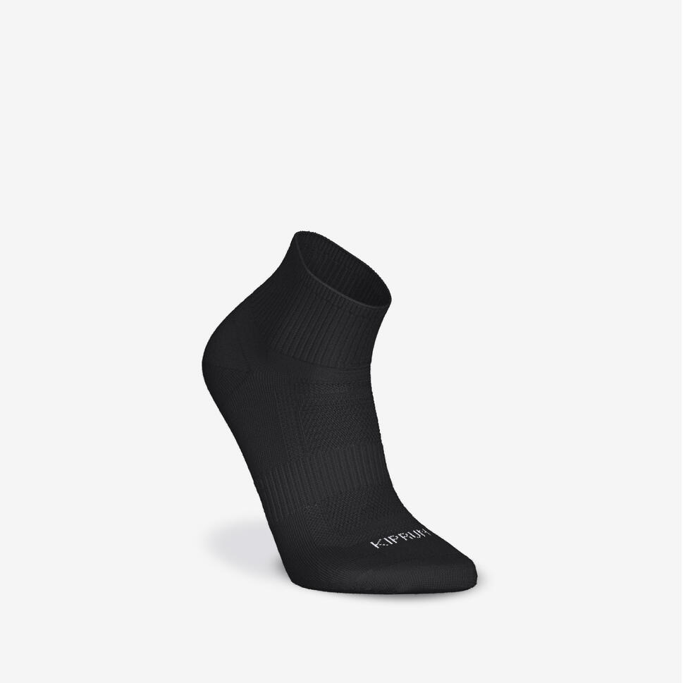 Kiprun Run 100 Mid Cushioned Running Socks 3-Pack - Breathable Athletic Socks for Men & Women - Perfect for Marathon, Jogging & Workout
