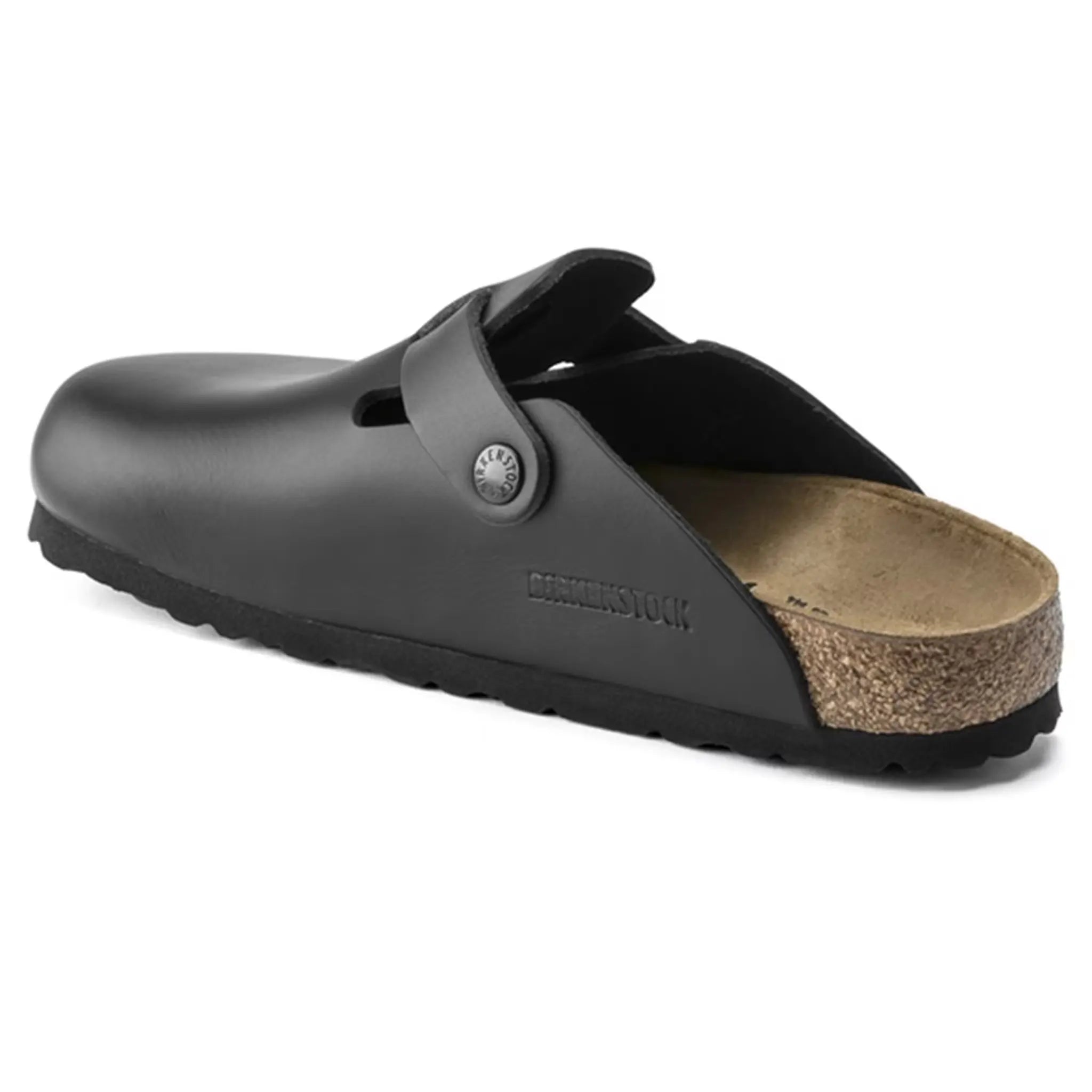 Birkenstock Boston Leather Sandals for Men & Women - Comfortable Black Clogs with Soft Footbed | Perfect for Casual Wear, Home & Office