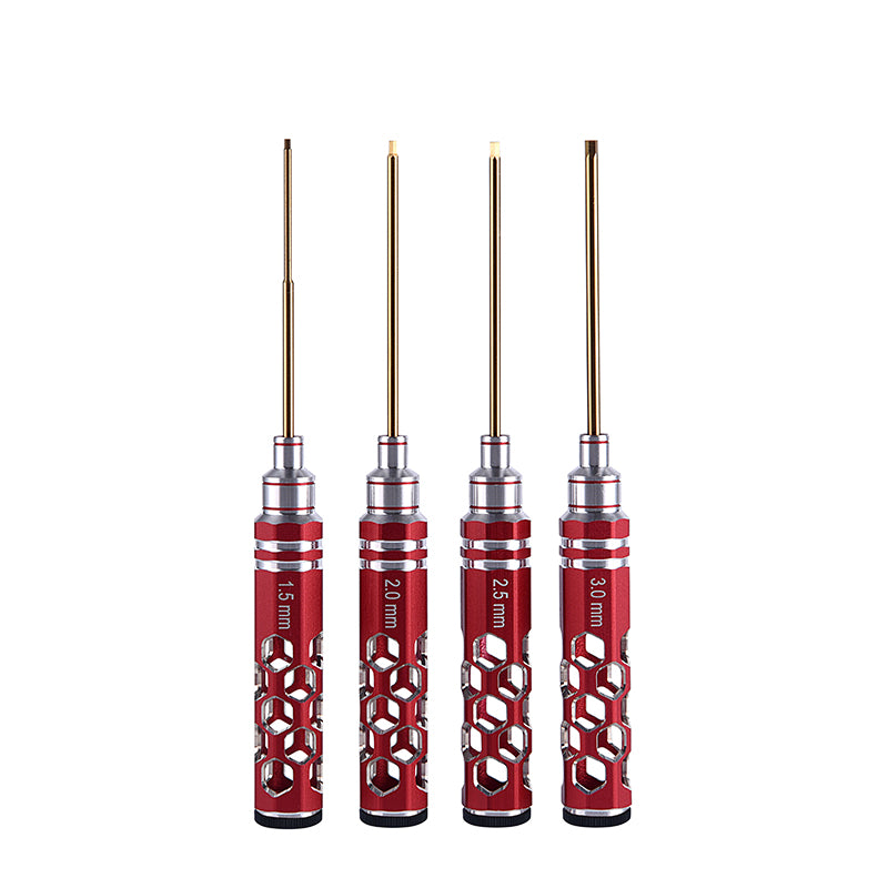 4-Piece Flathead & Phillips Screwdriver Set with Hex Nut Driver - Perfect for RC 1/10 Cars & 1/14 Trucks - Essential Tool Kit for RC Vehicle Maintenance and Repair