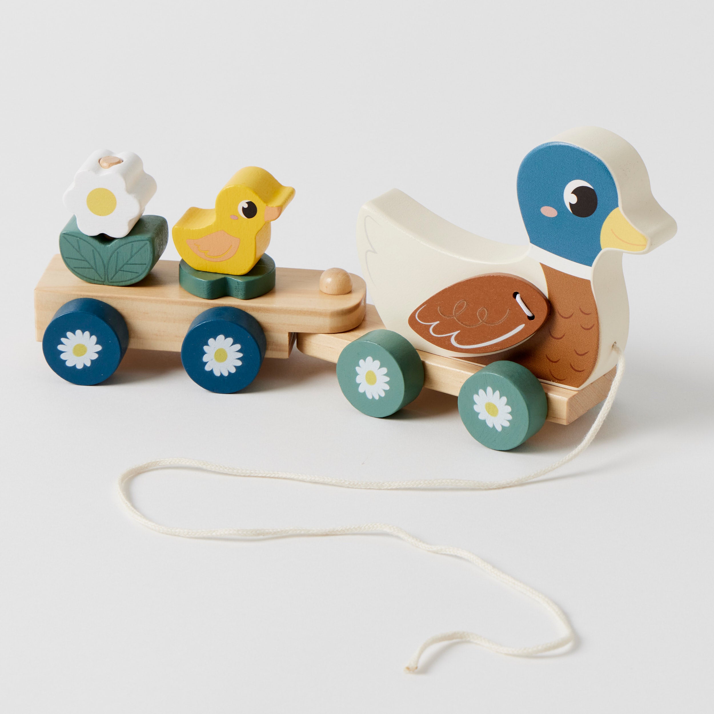 Wooden Duck Pull Along Train Toy - Classic Wooden Pull Toy for Toddlers & Kids - Perfect for Imaginative Play & Early Childhood Development