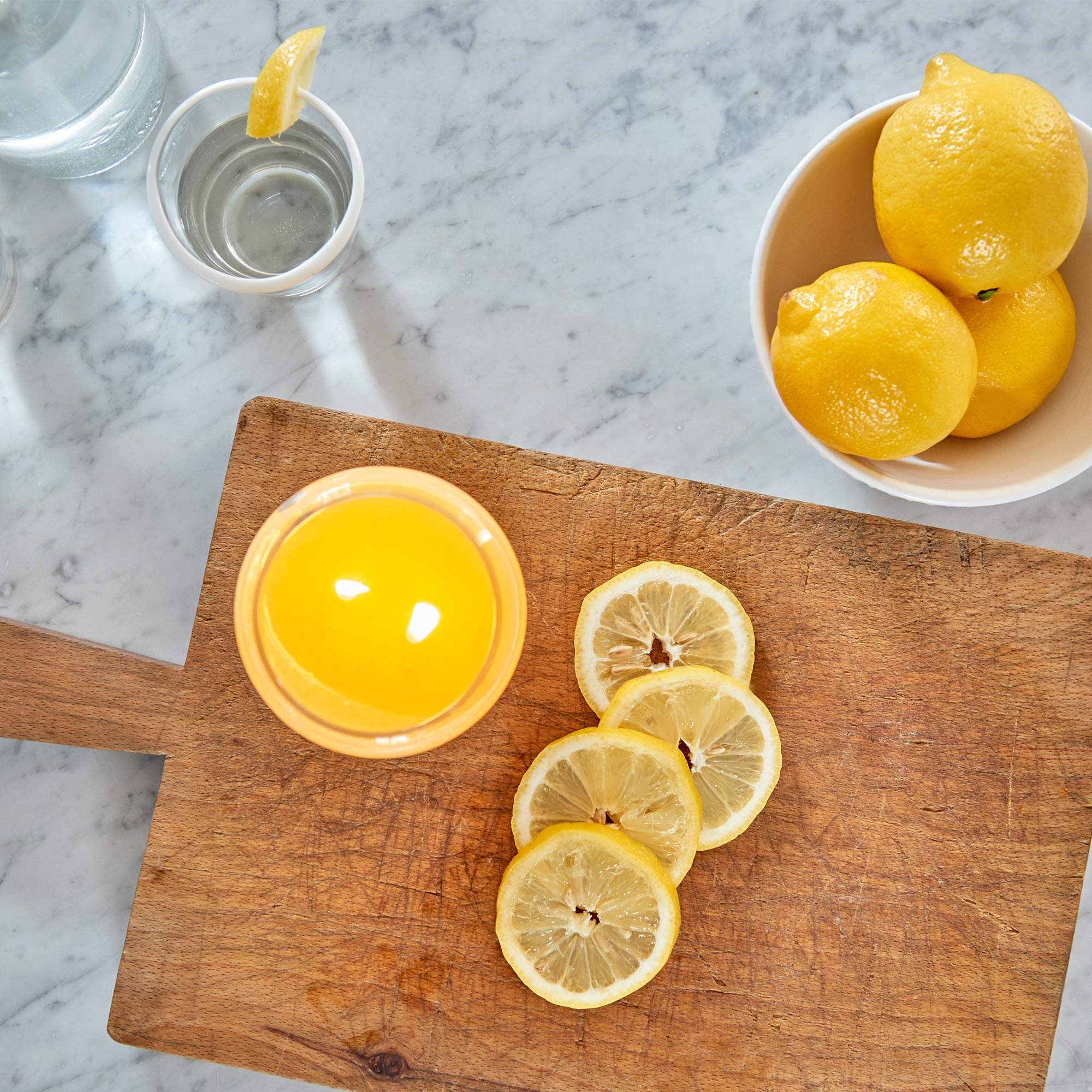 Village Candle Lavender Sea Salt & Fresh Lemon Scented Candles - 21.25 oz Large Glass Apothecary Jar - Purple & Yellow - Relaxing Aromatherapy for Home, Spa & Bedroom Decor
