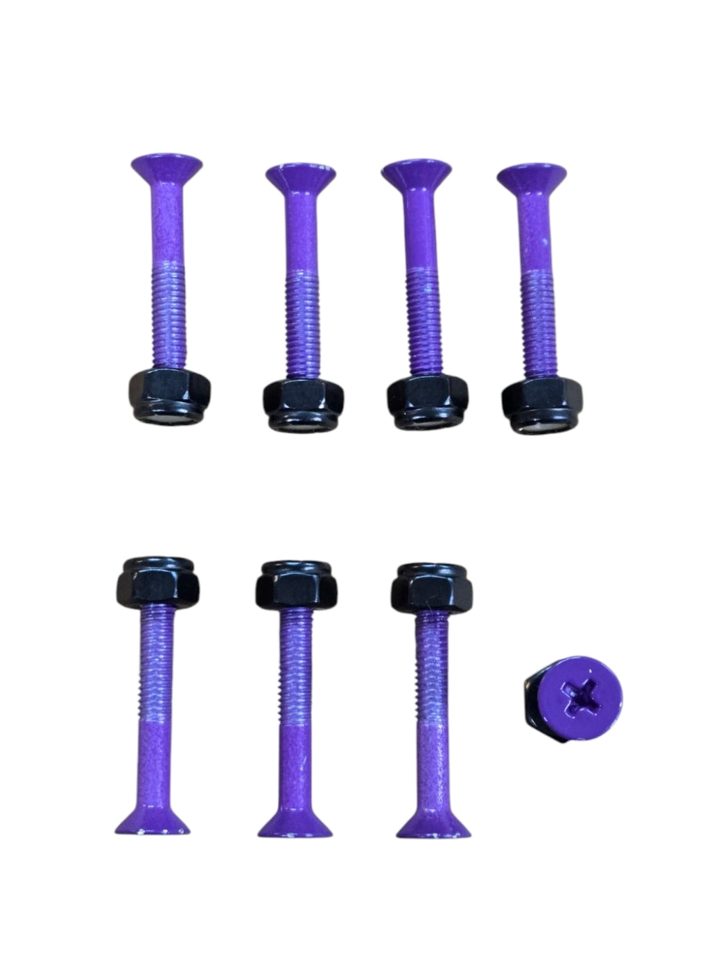 1 1/2 Inch Purple Skateboard Hardware Bolts - Durable Truck Mounting Screws for Skateboard, Longboard & Scooter - Perfect for Street Skating, Park Riding & Commuting