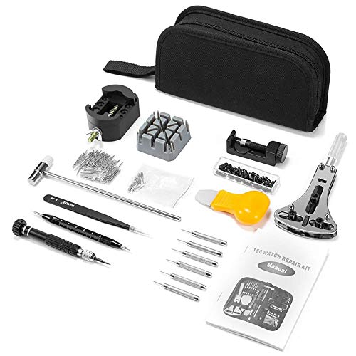 153 Pcs Professional Watch Repair Kit with Spring Bar Tool, Battery Replacement & Band Link Pin Remover - Perfect for Watchmakers, Jewelers & DIY Enthusiasts at Home or Workshop