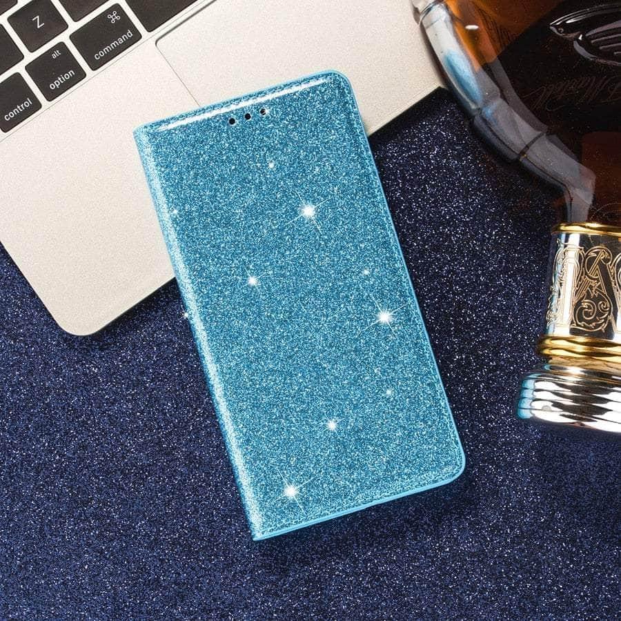 Samsung Galaxy A54 Wallet Case with Glitter Leather - Stylish Protective Cover for Everyday Use & Travel