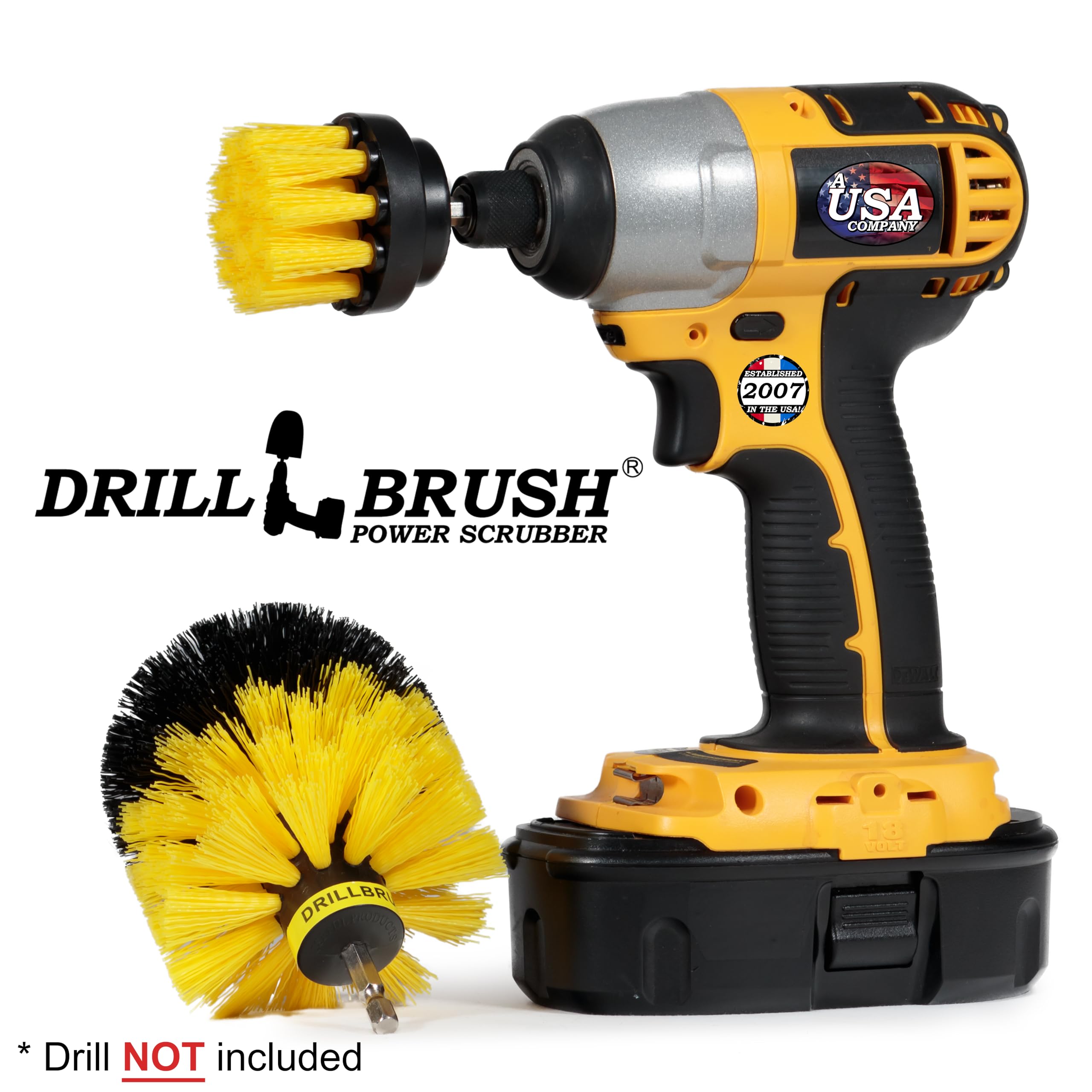 Premium Bathroom Cleaning Brush Set - Heavy Duty Scrub Brush for Tiles, Grout & Showers - Power Cleaning Tools Kit with Ergonomic Handle - Home Cleaning Gadgets for Deep Cleaning (Perfect for Bathrooms, Kitchens & Outdoor Surfaces)