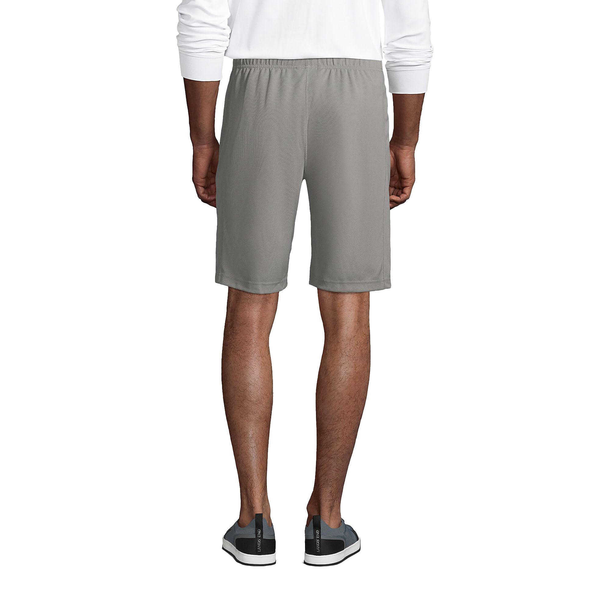 Lands' End Men's Breathable Mesh Gym Shorts for School Uniforms - Comfortable & Durable for PE Class, Sports & Casual Wear