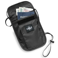 Waterproof RFID Blocking Neck Pouch Wallet - Travel Money Belt for Men & Women - Secure & Lightweight for Running, Hiking, and Outdoor Adventures