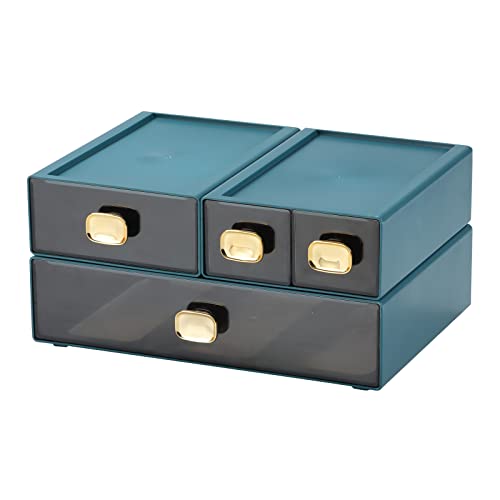 4 Mixed Drawers, Blue