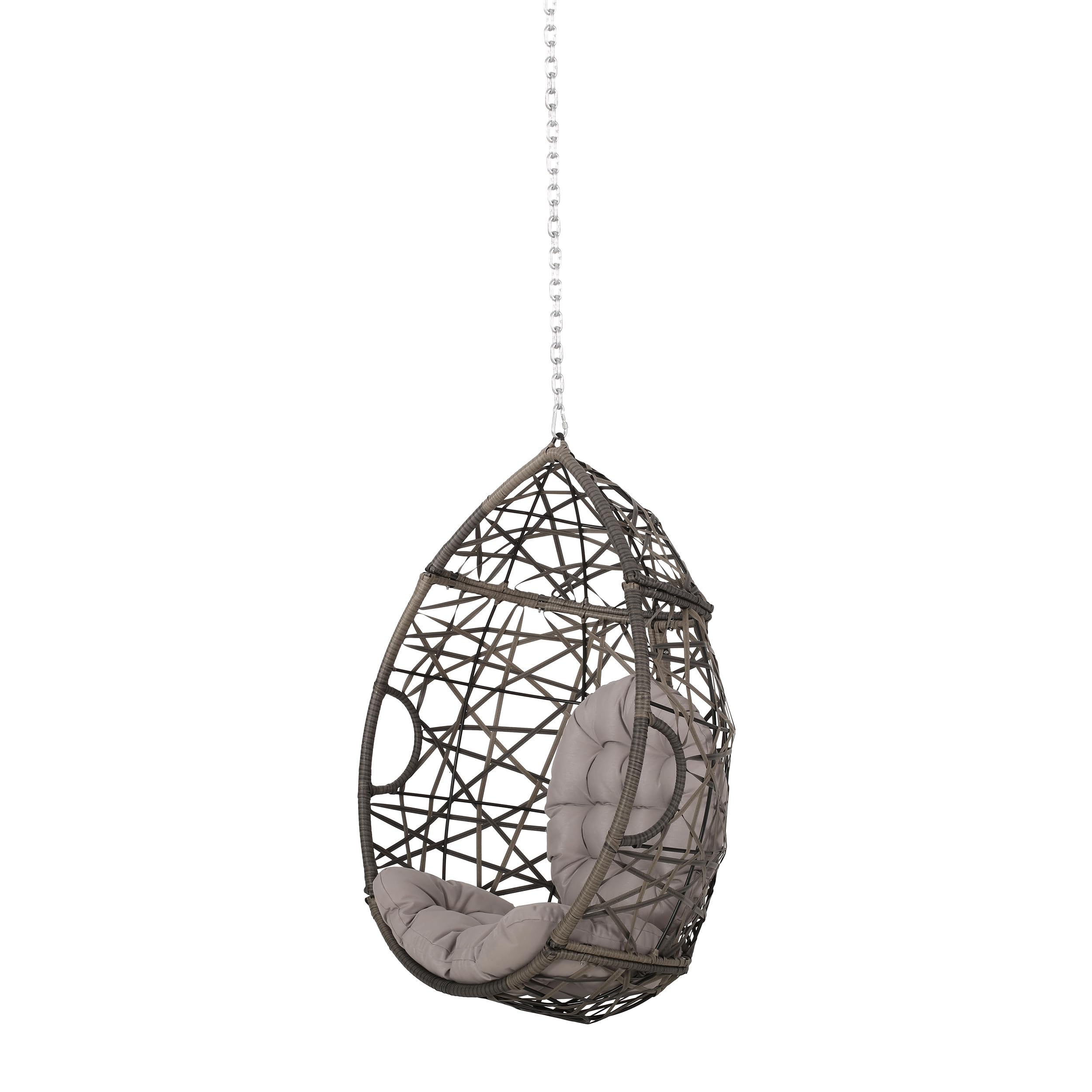 Christopher Knight Home 313485 Outdoor Hammock Swing - Comfortable Gray Hanging Chair for Patio, Garden, or Backyard Relaxation