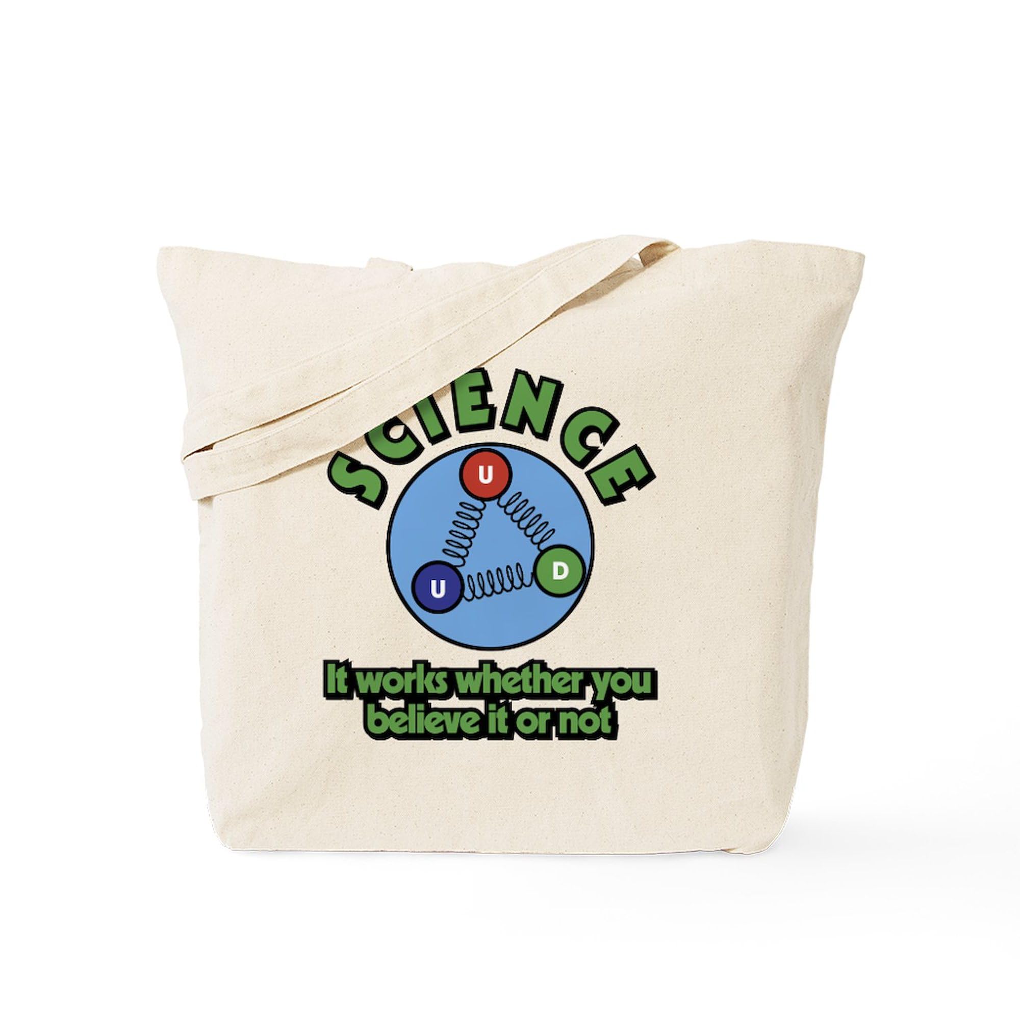 Science It Works Whether You Believe It Tote Bag - Natural Canvas Reusable Shopping Bag for Groceries, Beach & Everyday Use