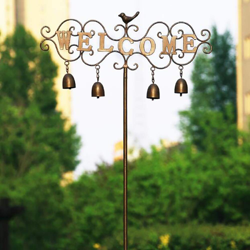 LIUSHI Large Wind Chime - 49 Inch Rustic Cast Iron Bird Bell with Loud Sound, Wrought Iron Hanging Decor for Home Garden & Outdoor Patio | Perfect for Porch, Yard, and Feng Shui Decorations