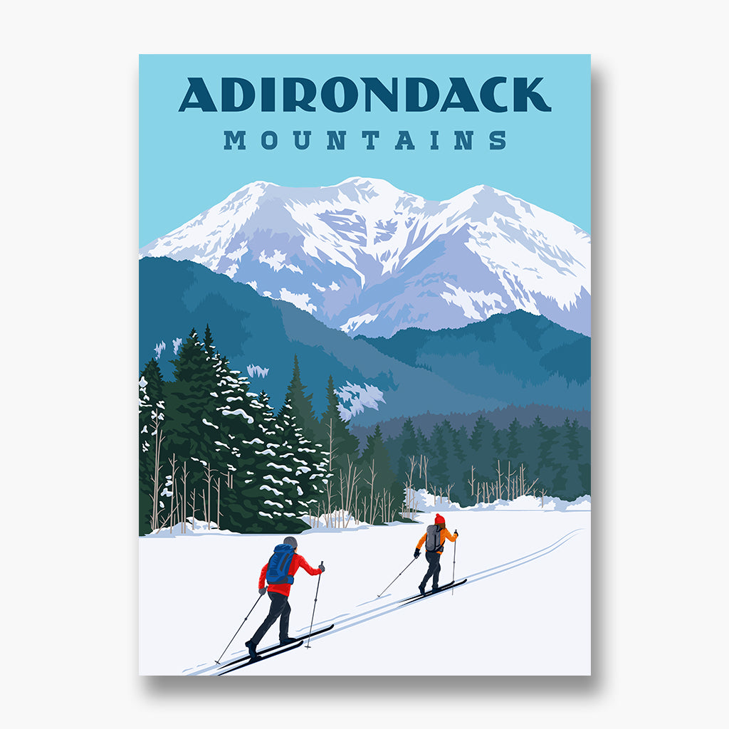 Premium Ski Touring Stickers - Adirondack Mountains Themed - Perfect for Helmets, Water Bottles & Outdoor Gear