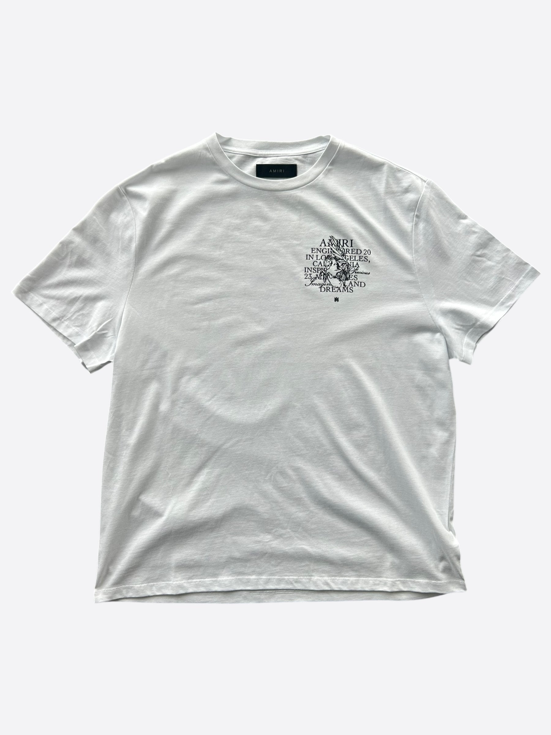 Amiri White & Black Precious Memories Graphic T-Shirt for Men - Vintage Streetwear Style for Casual Wear & Night Out