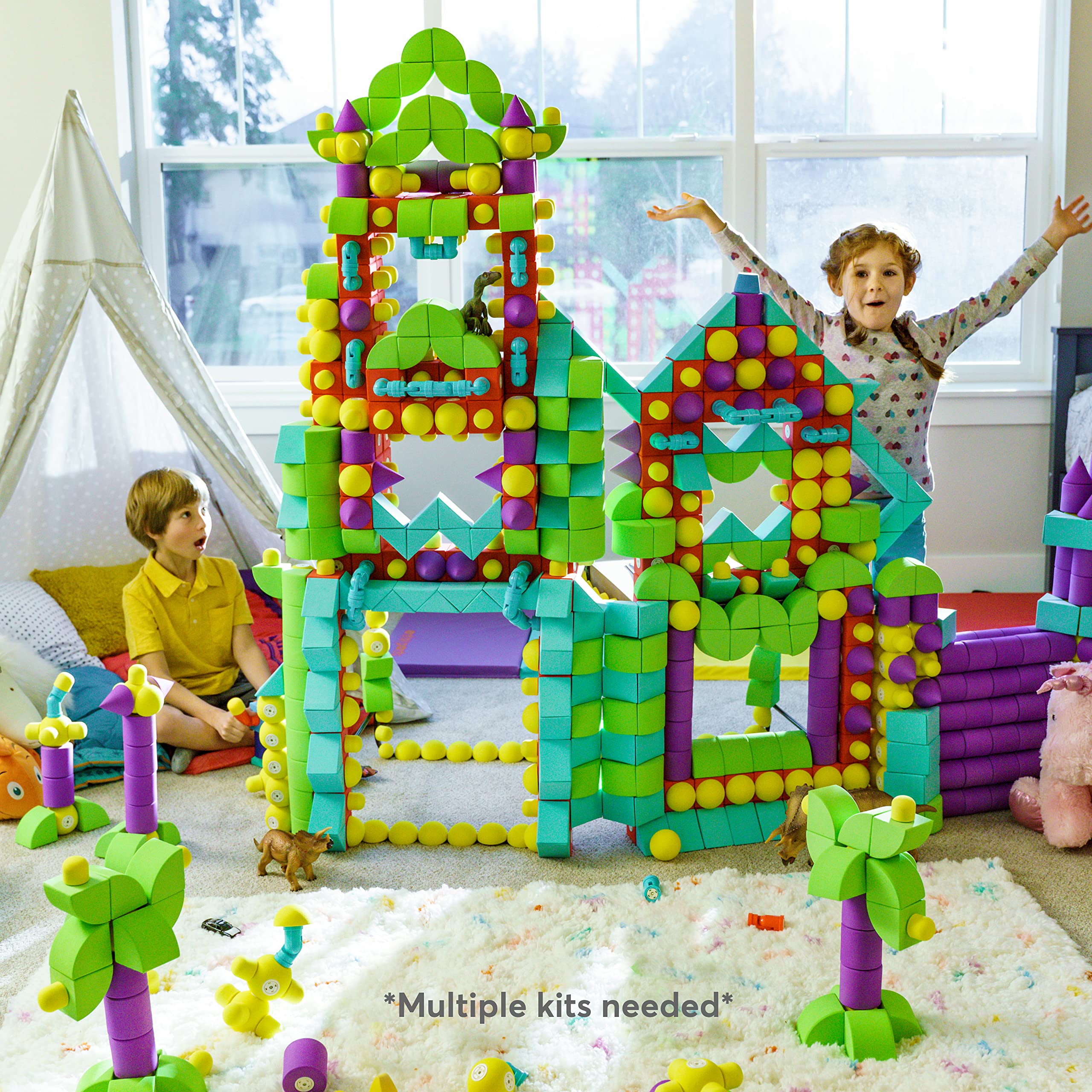 Magnetic Foam Building Blocks for Kids - STEM Educational Toys for Toddlers Ages 3-6, Safe Bath Toys for Boys & Girls - Roadster Set with Engineering Play for Preschool Learning | Perfect for Bathtime Fun & Classroom STEM Activities