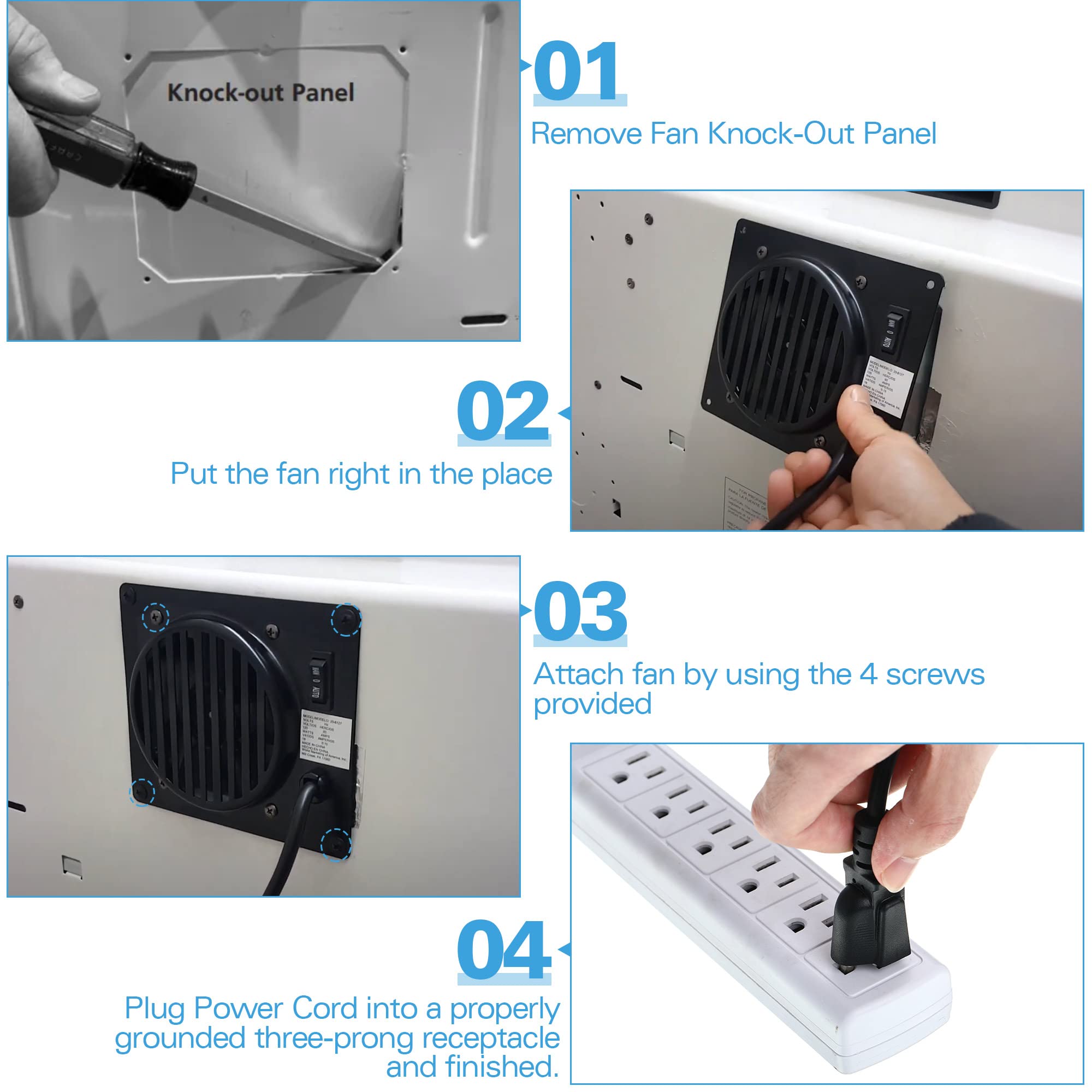 Saillong Vent Blower Fan Kit - Replacement Wall Heater Fan Accessory Compatible with Mr. Heater, Dyna Glo, Comfort Glow & Glo Warm Propane/Natural Gas Wall Heaters - Perfect for Home, Garage & Workshop Heating Solutions