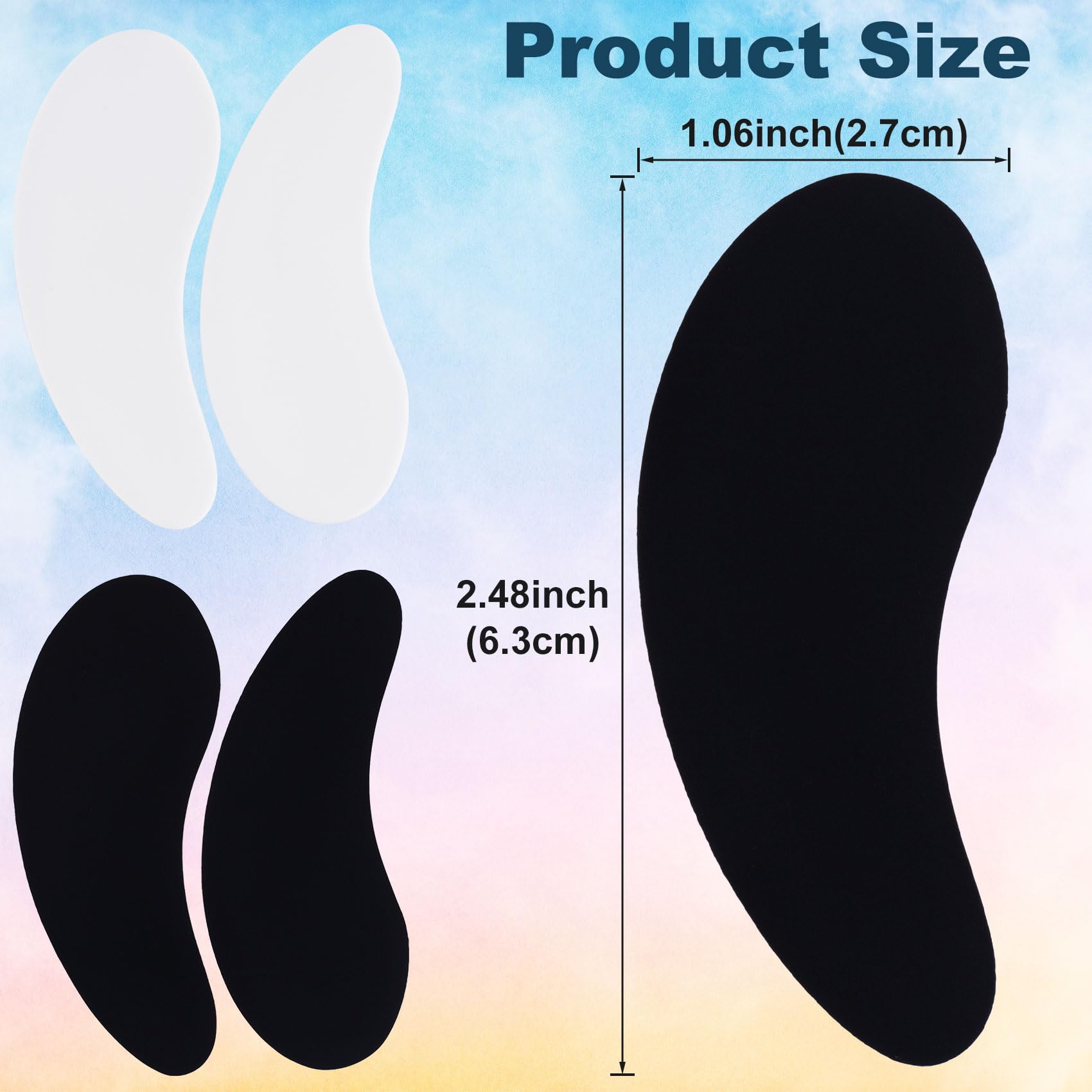 Joez Reusable Silicone Under Eye Patches (2 Pairs) - Wrinkle & Fine Line Reducing Eye Masks for Dark Circles & Puffiness - Black & White | Perfect for Night Skincare Routine & Travel Essentials