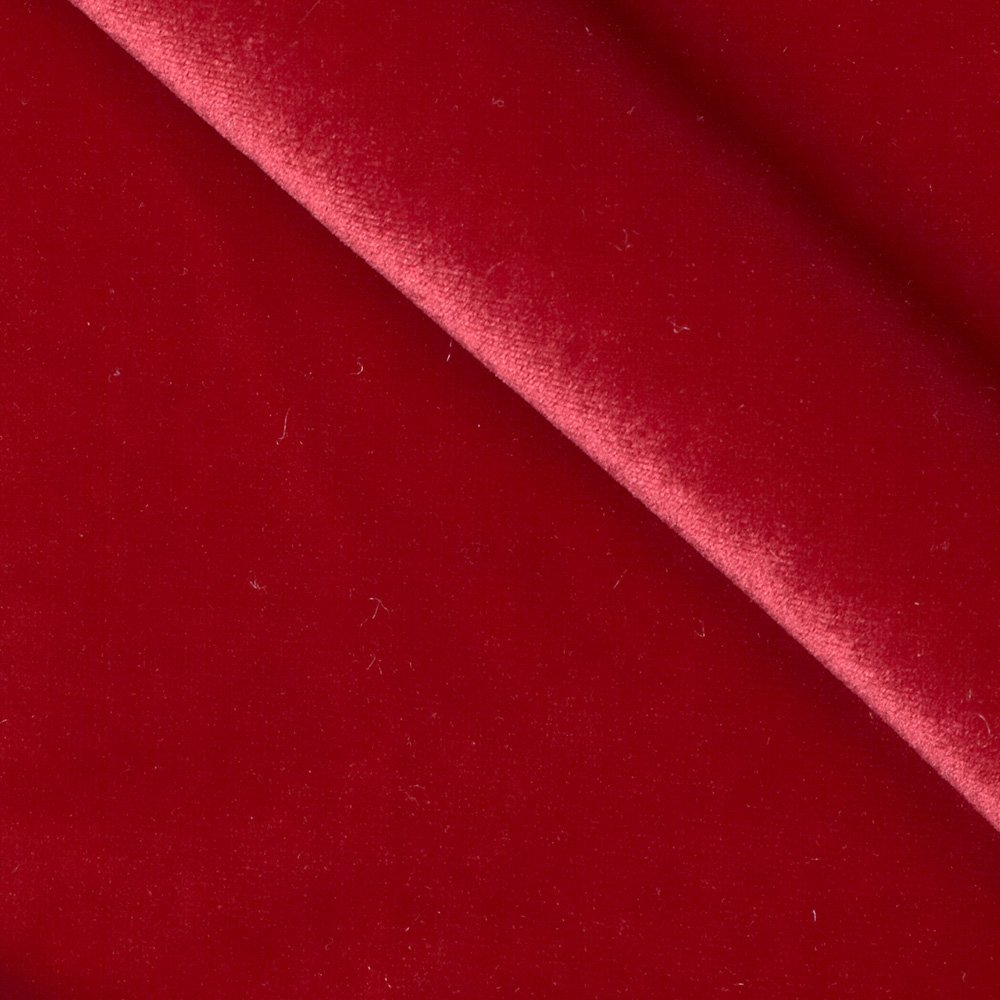 Stretch Velvet Knit Red Fabric - Soft & Luxurious Material for Dresses, Curtains & DIY Crafts | Perfect for Upholstery, Fashion Design & Home Decor