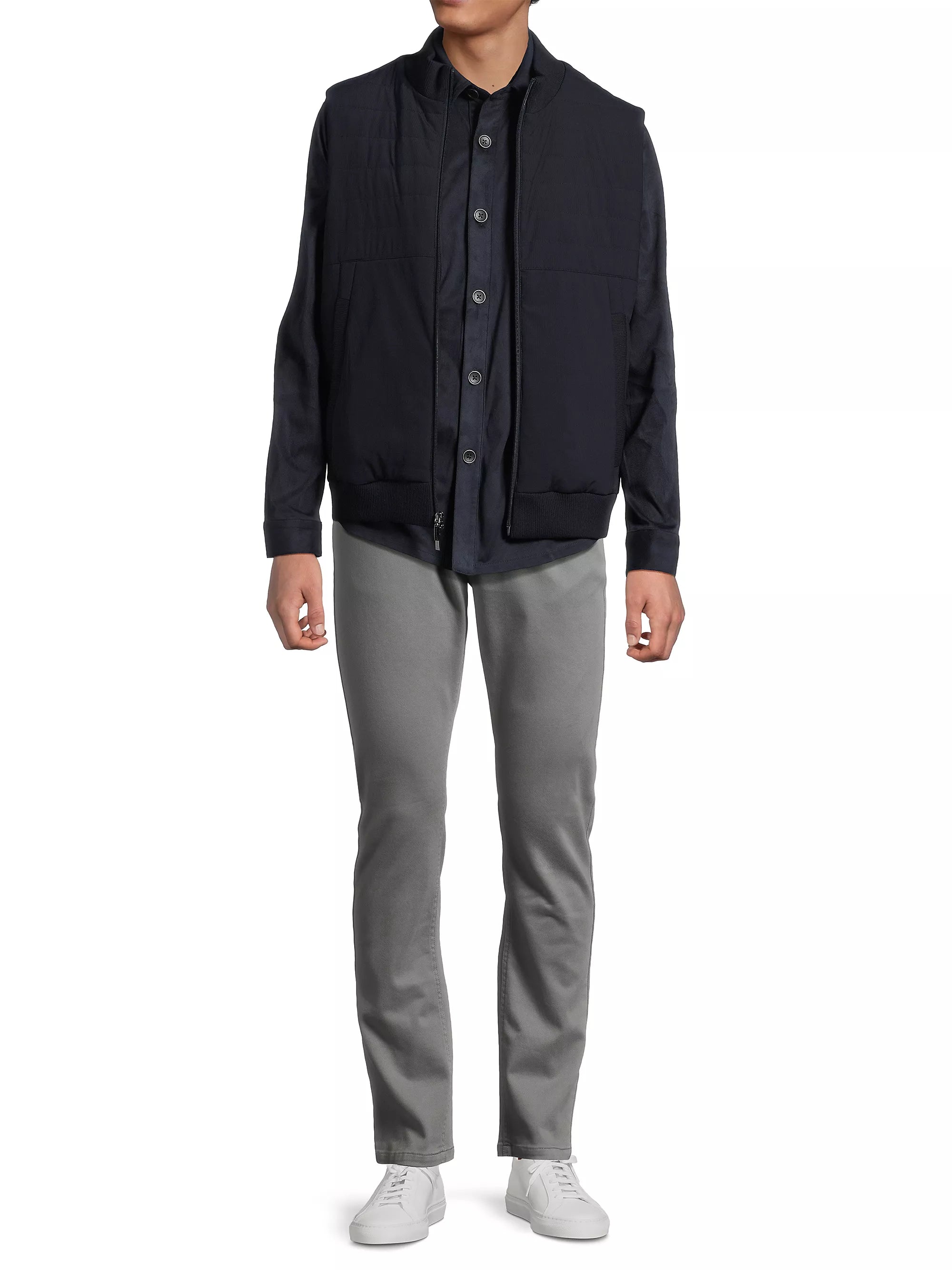 Robert Barakett SLD Quilted Vest for Men - Lightweight Puffer Jacket, Stylish Winter Layering Piece for Outdoor Activities & Casual Wear