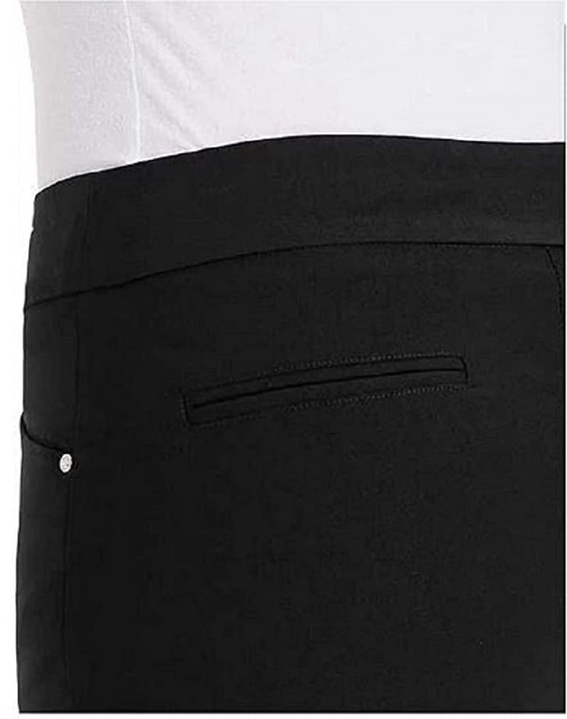 Hilary Radley Women's Ankle Pants - Pull On Style (Black, Large) for Work & Travel