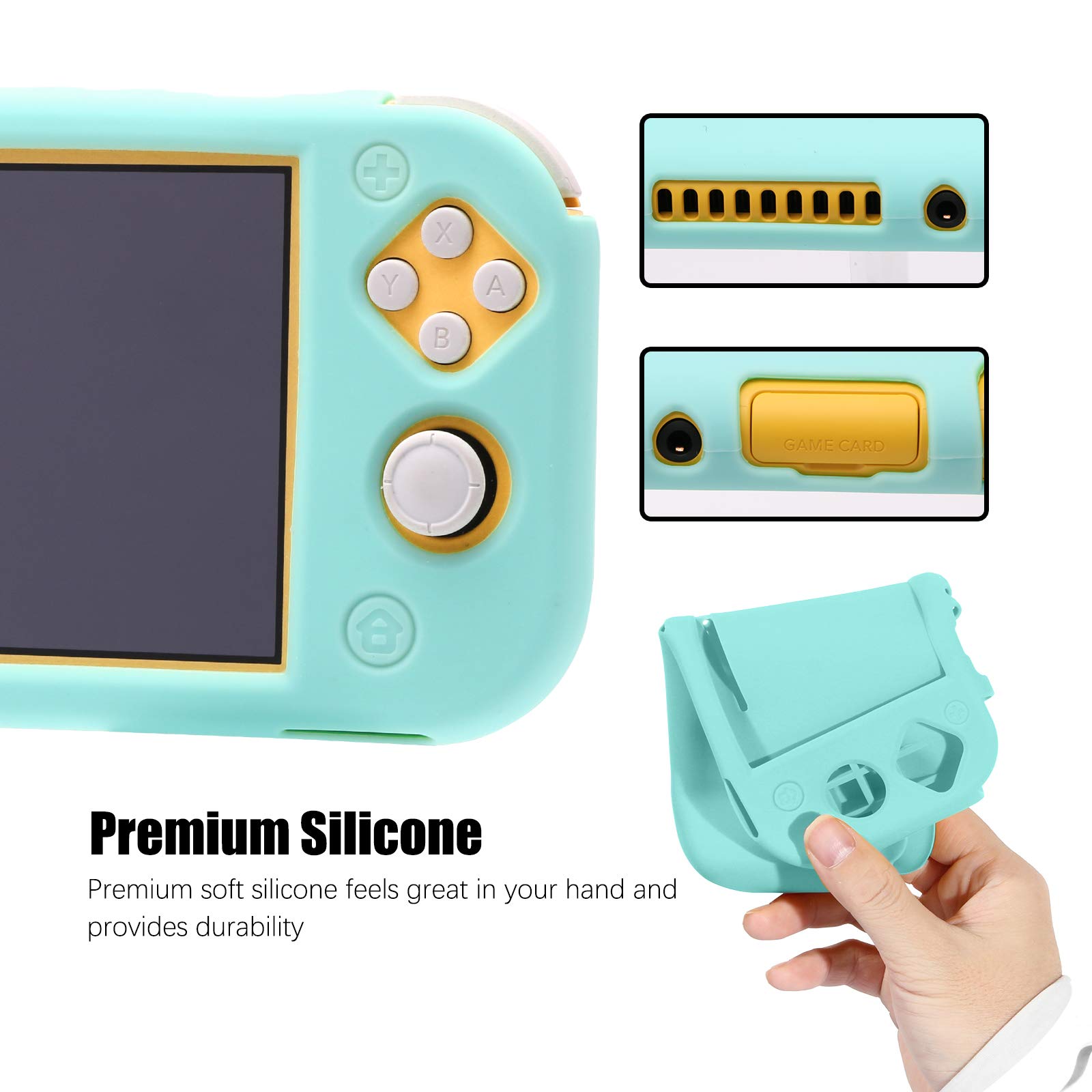Premium Silicone Grip Case for Nintendo Switch Lite - Animal Crossing Blue - Protective Cover for Enhanced Gaming Comfort - Perfect for Travel & Long Play Sessions