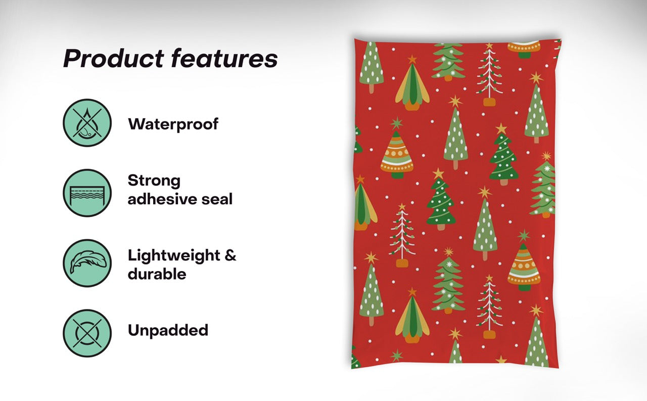 6x9 Poly Mailers for Holiday Trees - Eco-Friendly Shipping Envelopes for Christmas Decorations & Gifts