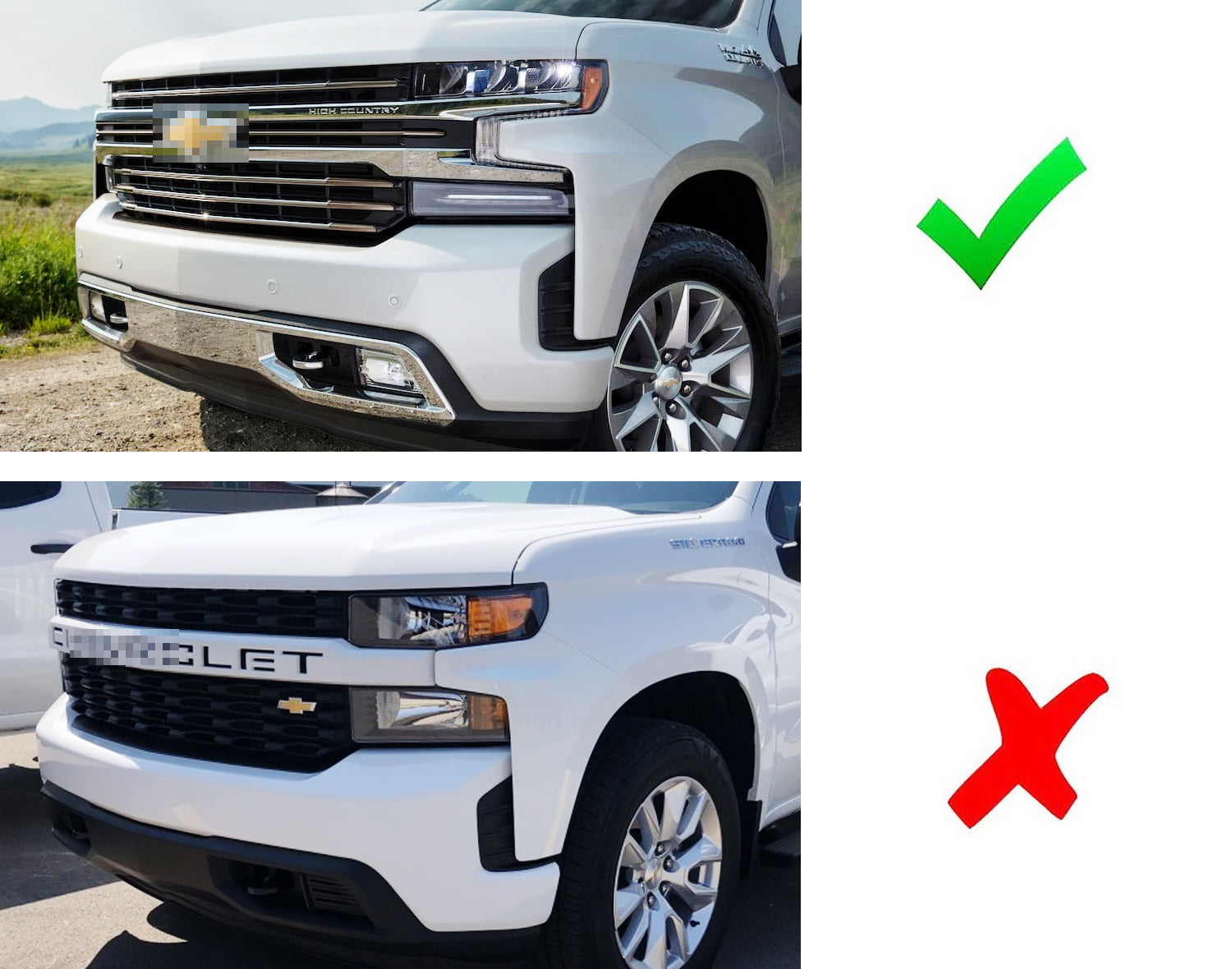 3PCS Amber LED Center Grille Lights with Smoke Lens & Bracket - Compatible with 2019+ Chevy Silverado 1500/2500/3500 - Durable Off-Road Lighting for Trucks, SUVs & Jeeps - Perfect for Night Driving, Foggy Conditions & Off-Road Adventures