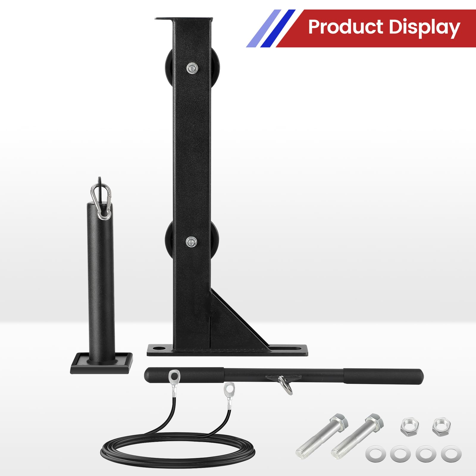 Heavy Duty Cable Pulley System for Home Gym - LAT Pull Down Machine & Weight Pulley System - Compatible with Smith Machine, Power Cage, Rack - Perfect for Strength Training & Muscle Building Workouts