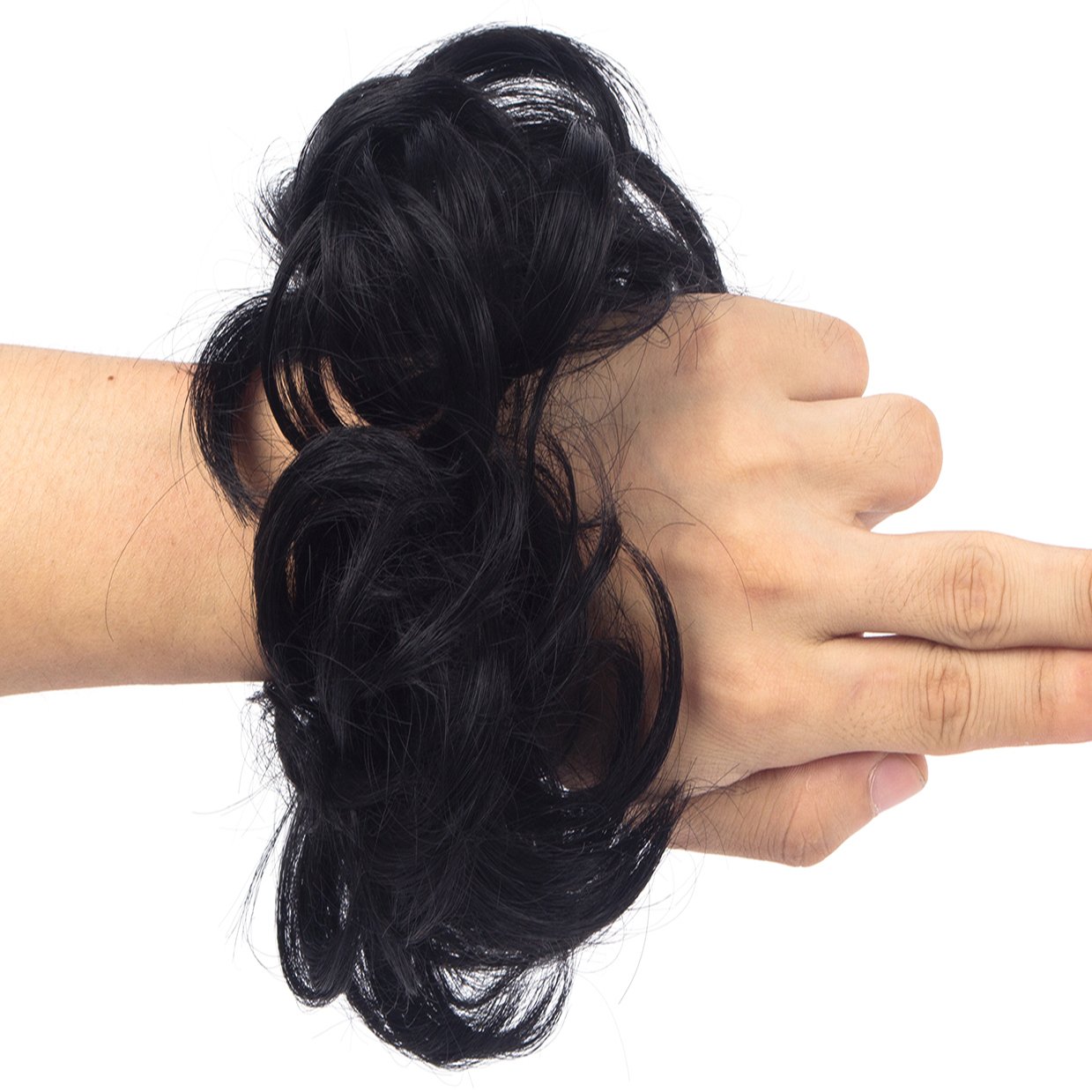 Messy Bun Hair Extensions - Clip-in Chignon Updo Hairpiece with Scrunchy for Women | Perfect for Weddings, Parties & Everyday Styling