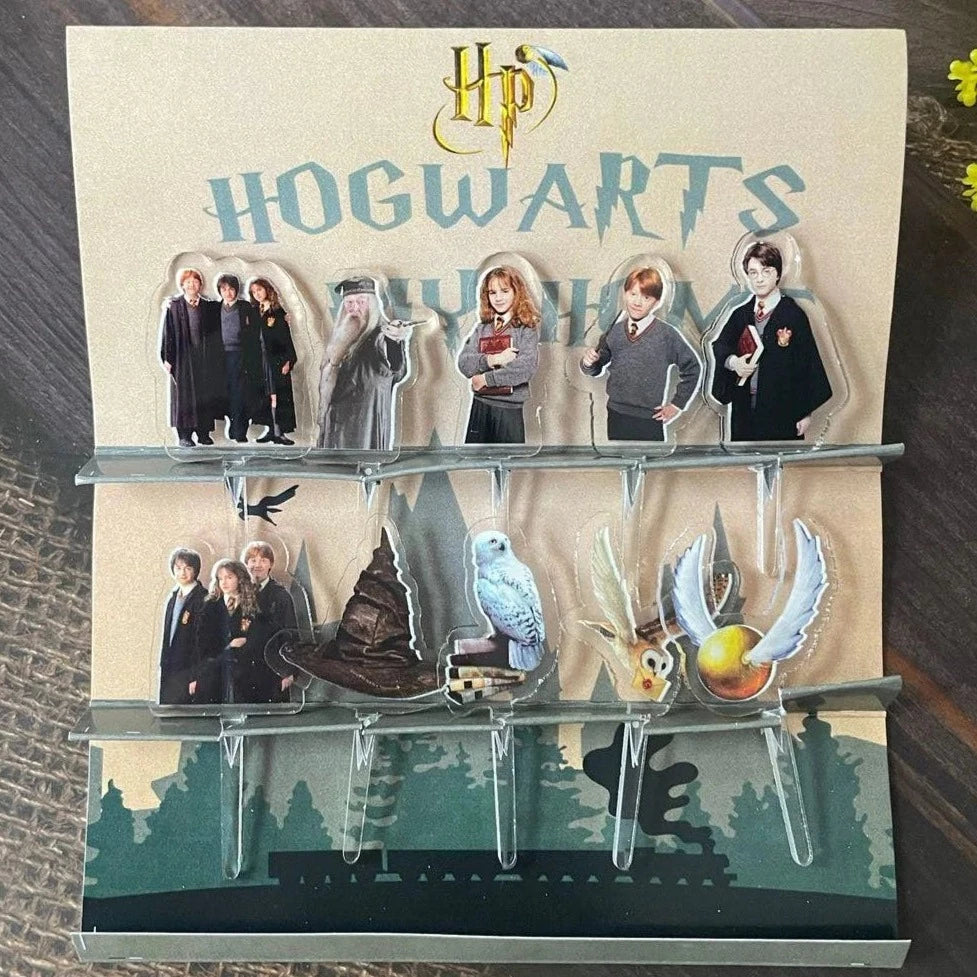 Harry Potter Hogwarts Acrylic Food Picks - Decorative Appetizer Sticks for Parties, Cakes, Fruits & Cheese Platters (Set of 50)