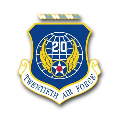 US Air Force 20th Air Force Decal Sticker 3.8 Inch - Military Vinyl Sticker for Cars, Laptops, Helmets & DIY Projects | Patriotic Air Force Gifts for Veterans & Enthusiasts
