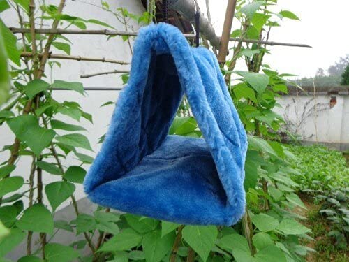 OPKLNM Soft Plush Hanging Bird Cage Hammock - Cozy Pet Bed for Parrots & Canaries | Warm Winter Nest Hut with Perch | Perfect for Small Birds to Sleep & Play | Cage Accessories & Bird Supplies