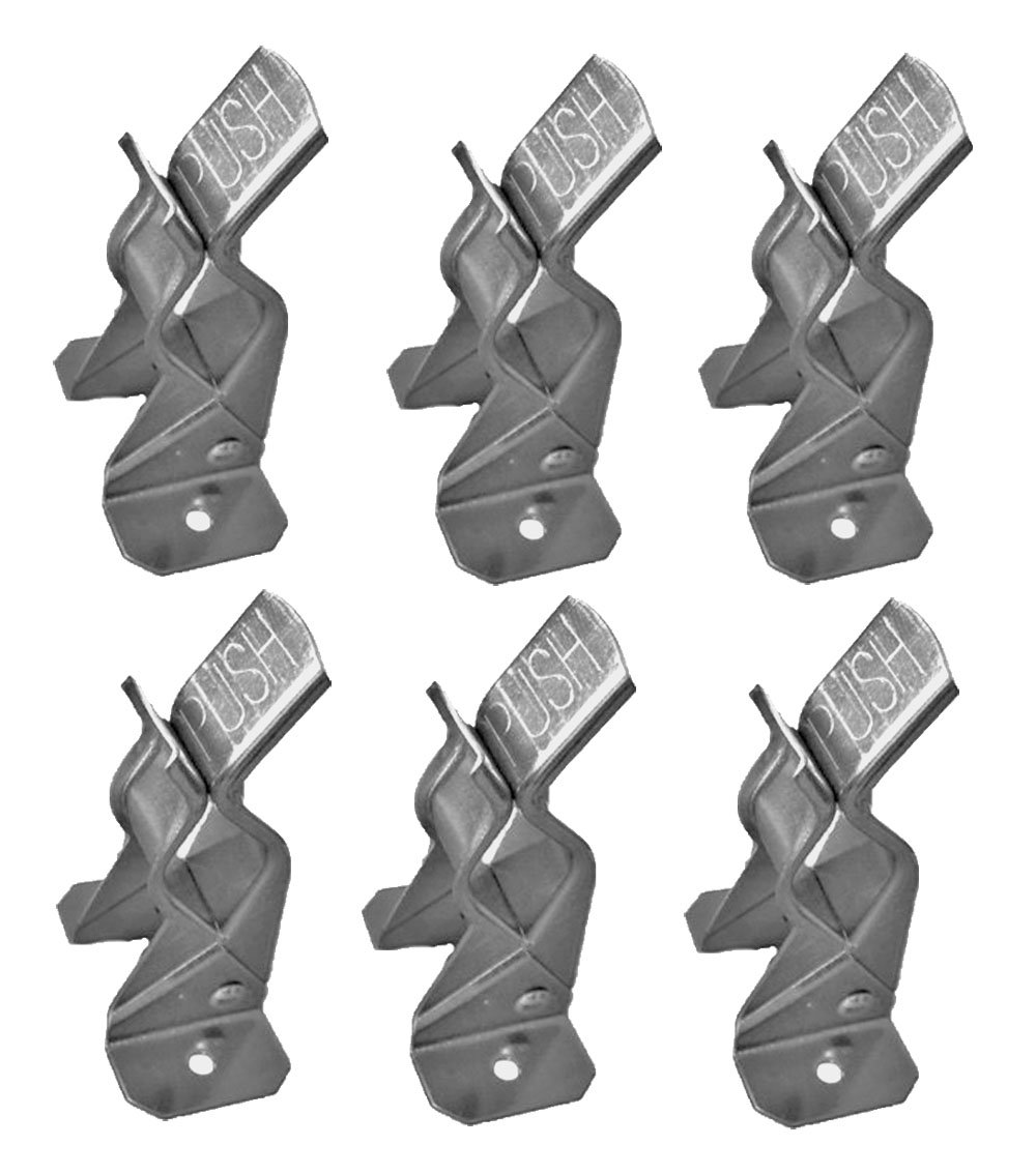 Black Duck Brand 6-Pack Heavy Duty Metal Spring Grip Clamps - Garage & Closet Wall Organizer for Brooms, Mops, Rakes, Shovels - Space Saving Storage Solution for Home, Workshop & Garden Tools