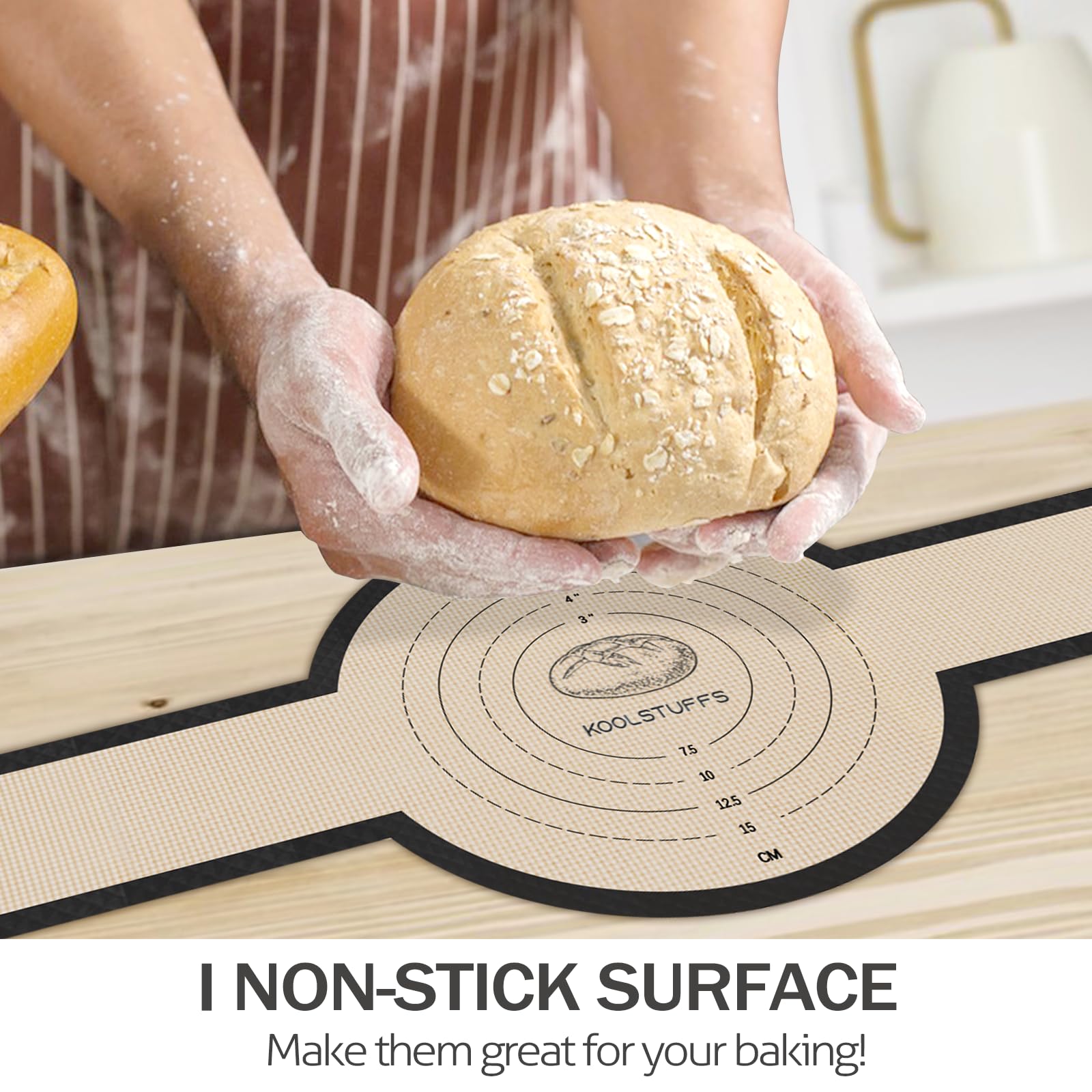 Non-Stick Silicone Bread Sling for Dutch Oven - 2 Pack Reusable Baking Mat with Long Handles for Easy Sourdough Transfer | Perfect for Artisan Bread, Homemade Loaves & Dutch Oven Baking