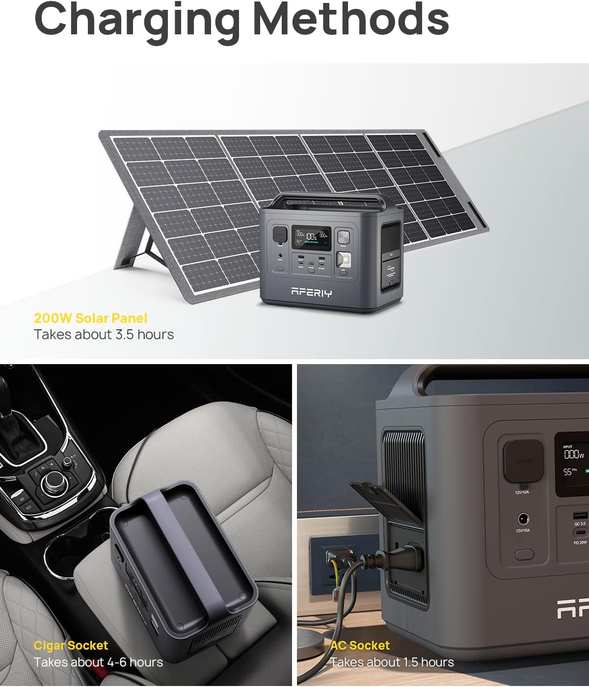 AFERIY P010 800W Portable Power Station - Solar Generator for Camping, Outdoor Adventures & Emergency Backup Power