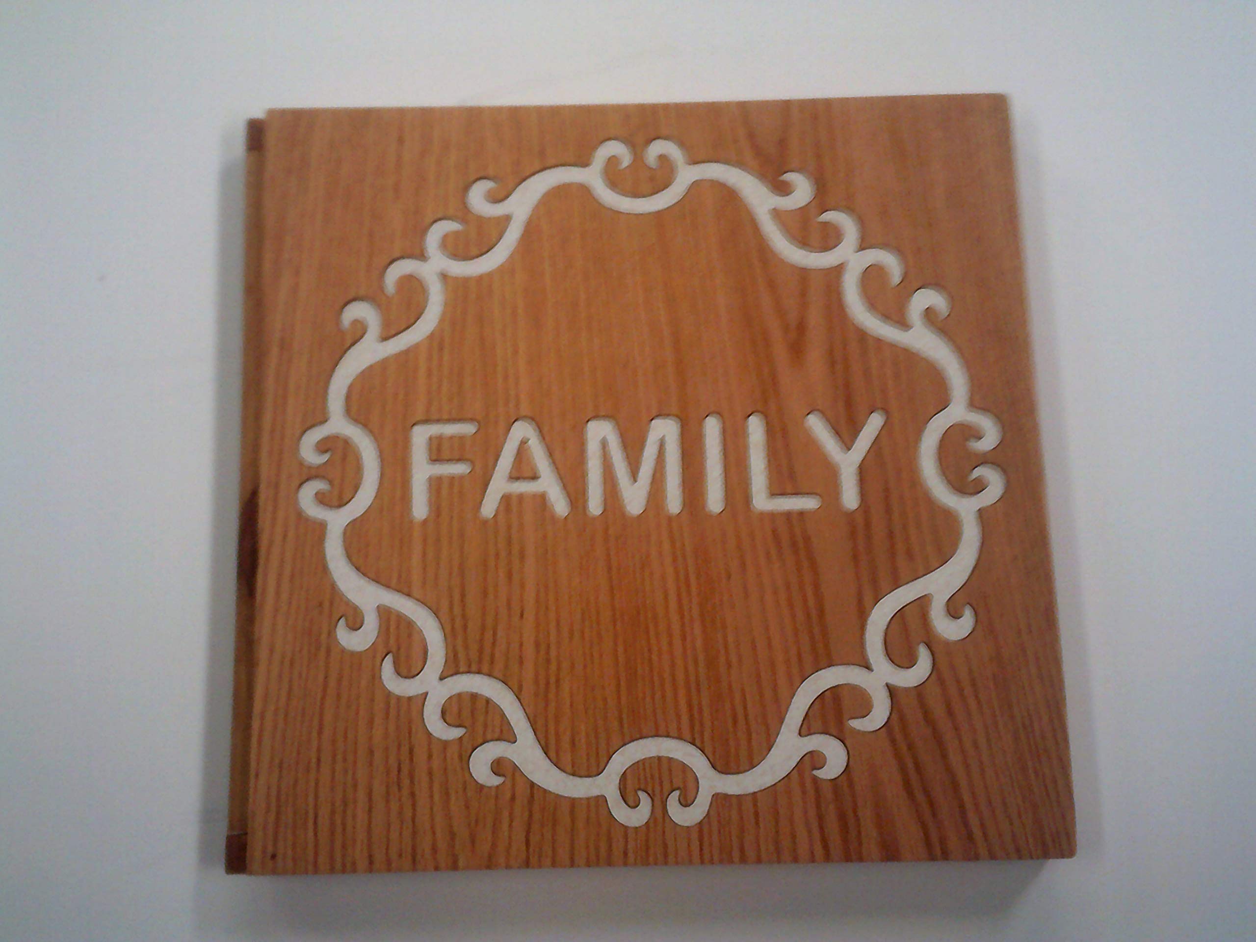 Premium Golden Pecan Stained Solid Wood Photo Album - Handcrafted Scrapbook for Wedding, Baby, and Family Memories - Perfect for Gifts and Home Decor
