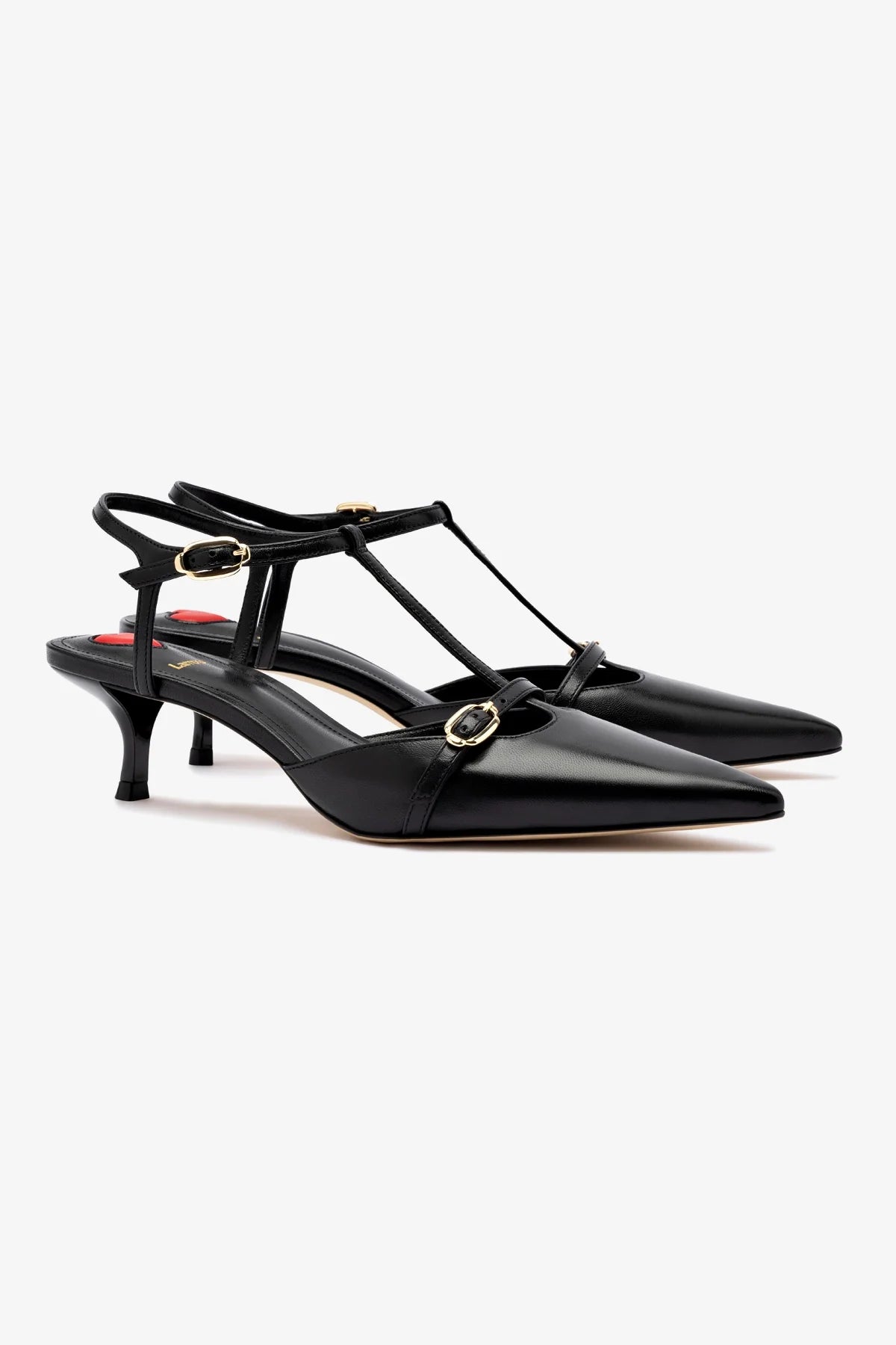 Grace Women's Black Leather Pump Shoes - Elegant Heels for Office, Party & Formal Events