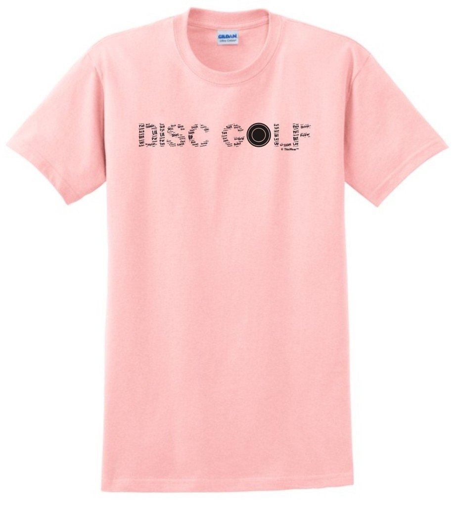 ThisWear Disc Golf Word Collage T-Shirt - Fun Disc Golfing Gift for Players & Fans - Perfect for Tournaments, Casual Wear & Outdoor Activities