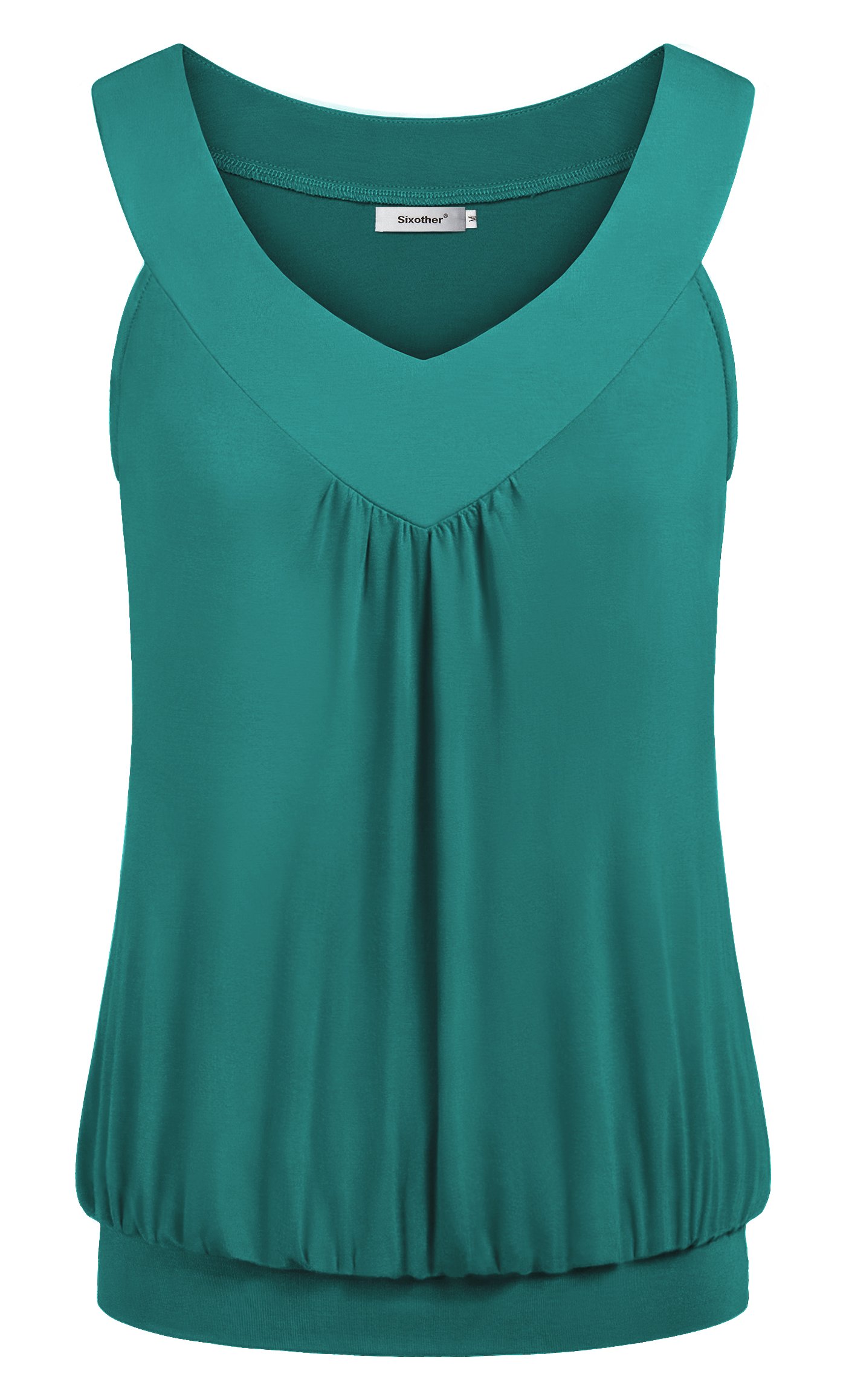 Women's V-Neck Cami Tank Tops - Soft Flowy Tunic Tops for Summer | Casual Wear, Beach Cover-Up & Layering Essential