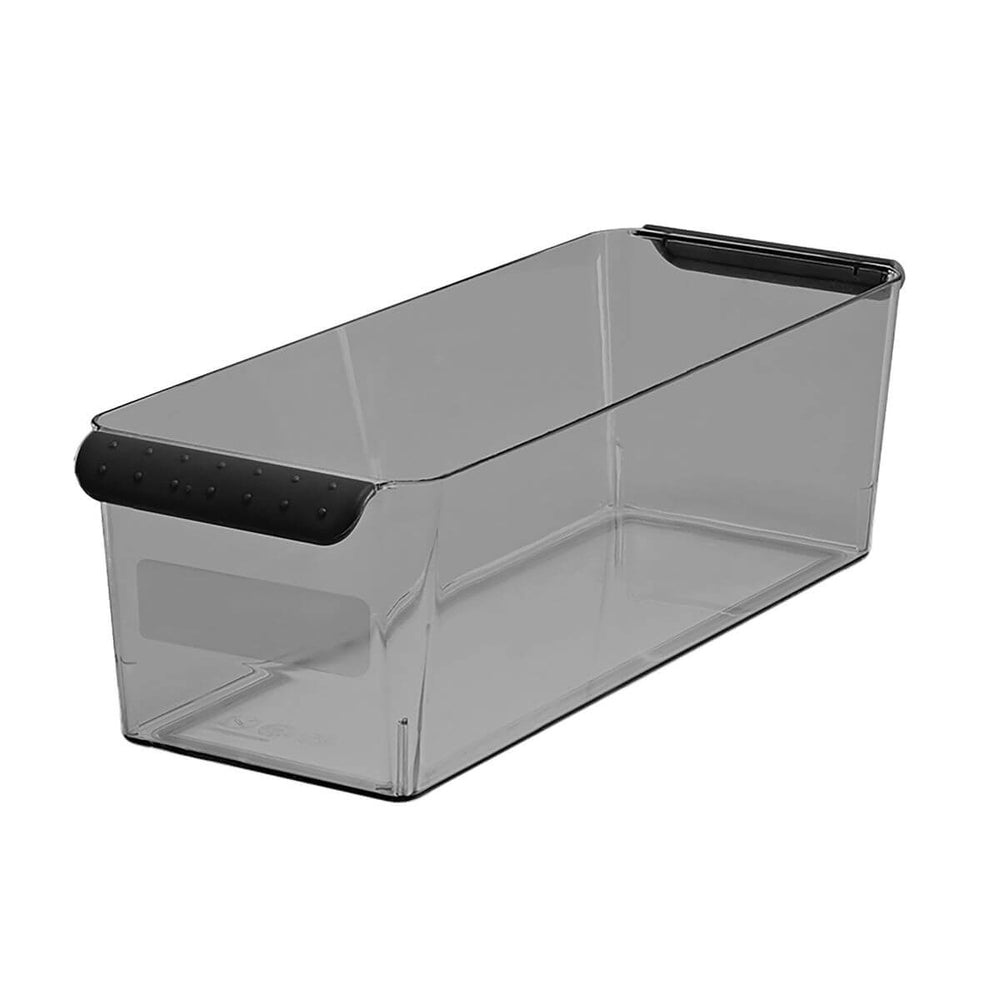 Madesmart Narrow Deep Storage Container Carbon - Organize Kitchen, Bathroom & Office with Space-Saving Design