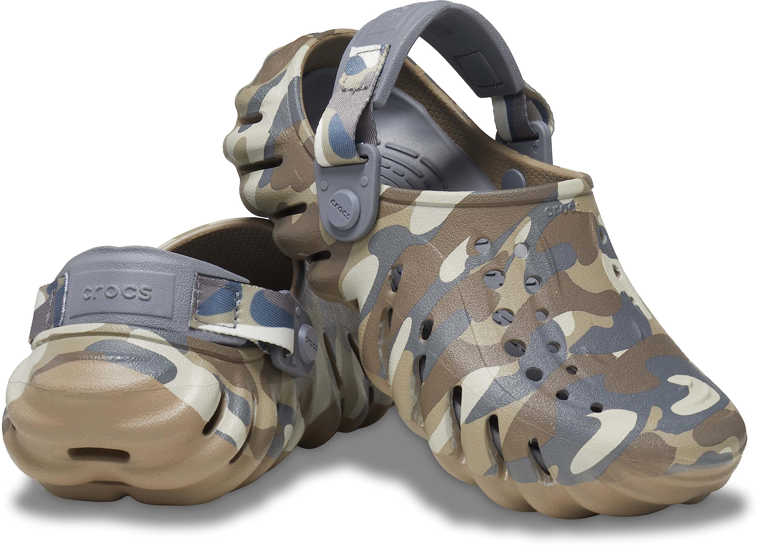 Crocs Kids' Echo Clog - Lightweight & Comfortable Water Shoes for Boys & Girls - Perfect for Beach, Pool, and Outdoor Play