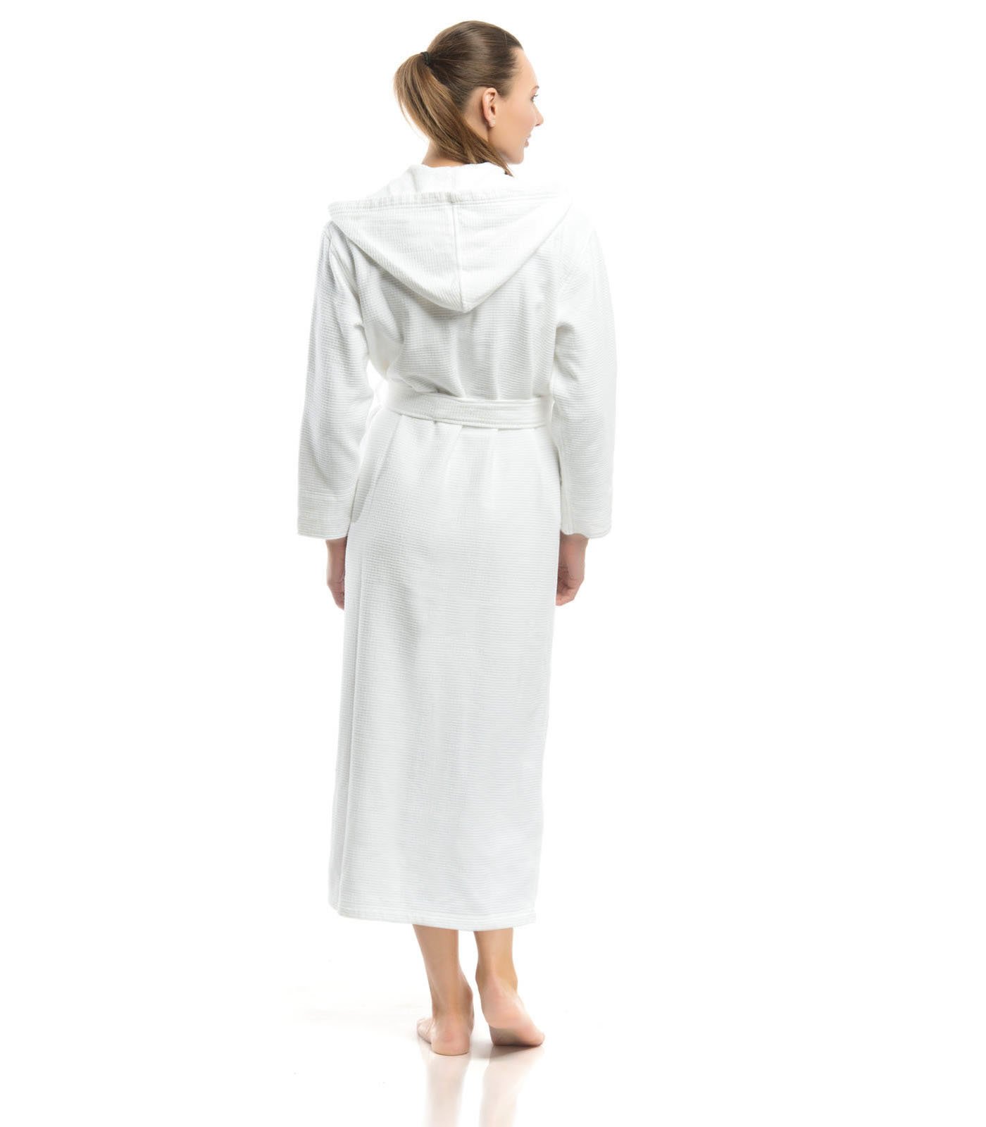 Soft & Cozy Hooded Waffle Terry Robe for Women - Plush Bathrobe with Pockets, Perfect for Spa, Lounge & Relaxation at Home