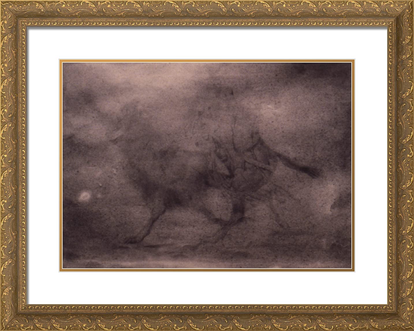 Thomas Eakins 24x19 Gold Ornate Framed Art Print - Drawing of a Camel and Rider with Double Matting | Wall Decor for Living Room, Office & Gallery Display