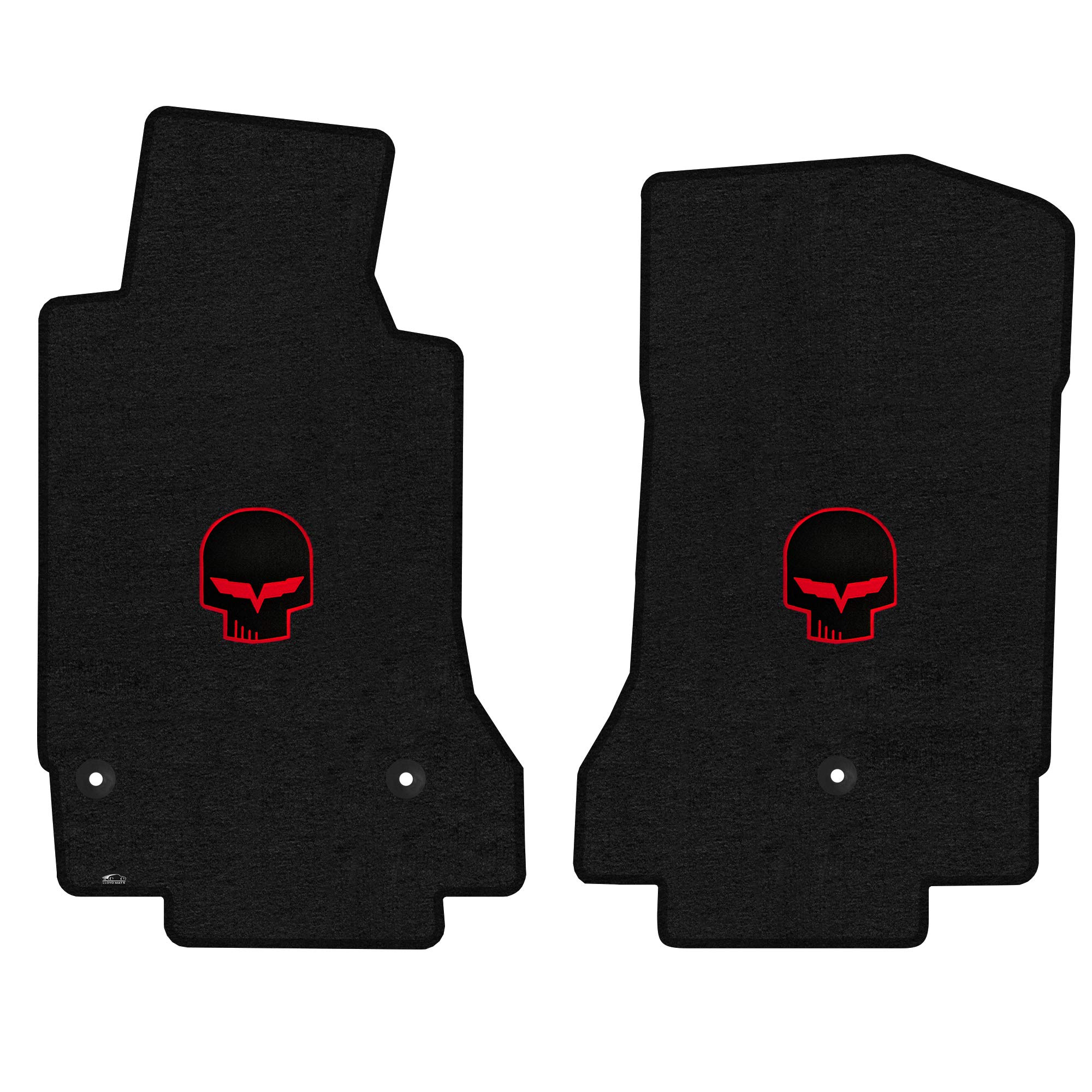 Premium Custom-Fit Carpeted Floor Mats for 2005-2007 C6 Corvette - Luxury Car Floor Liners with Red Jake Design (Charcoal) - Perfect for Daily Driving & Car Shows