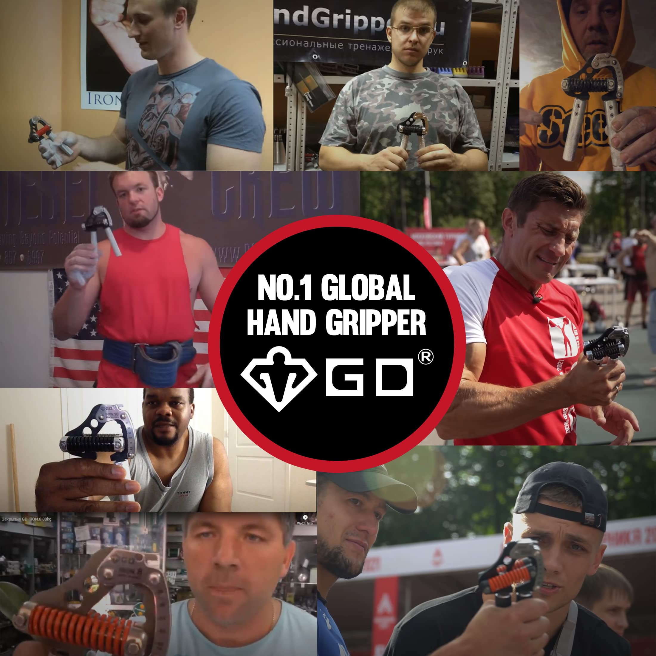 GD IRON GRIP Adjustable Hand Gripper - Silent & Durable Grip Strength Trainer for Forearm, Finger & Hand Strength - Ideal for Athletes, Climbers, Rehabilitation & Home Office Fitness