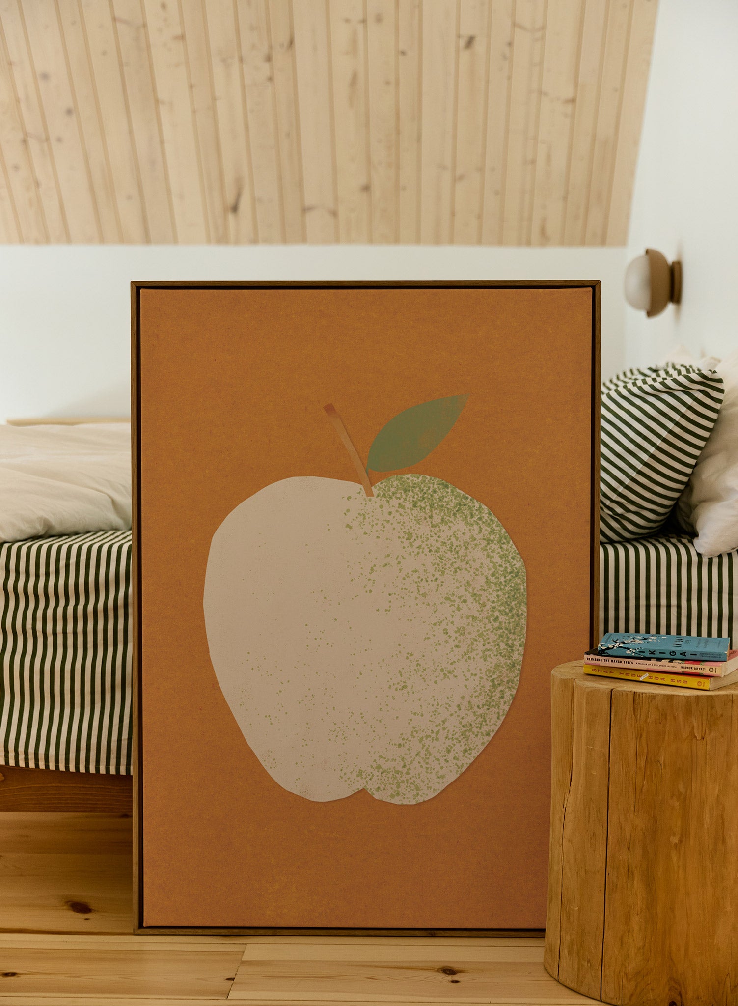 Paper Cut Apple Art Print - Handmade Wall Decor Poster for Home, Office & Classroom - Perfect for Nursery, Living Room & Gift Giving