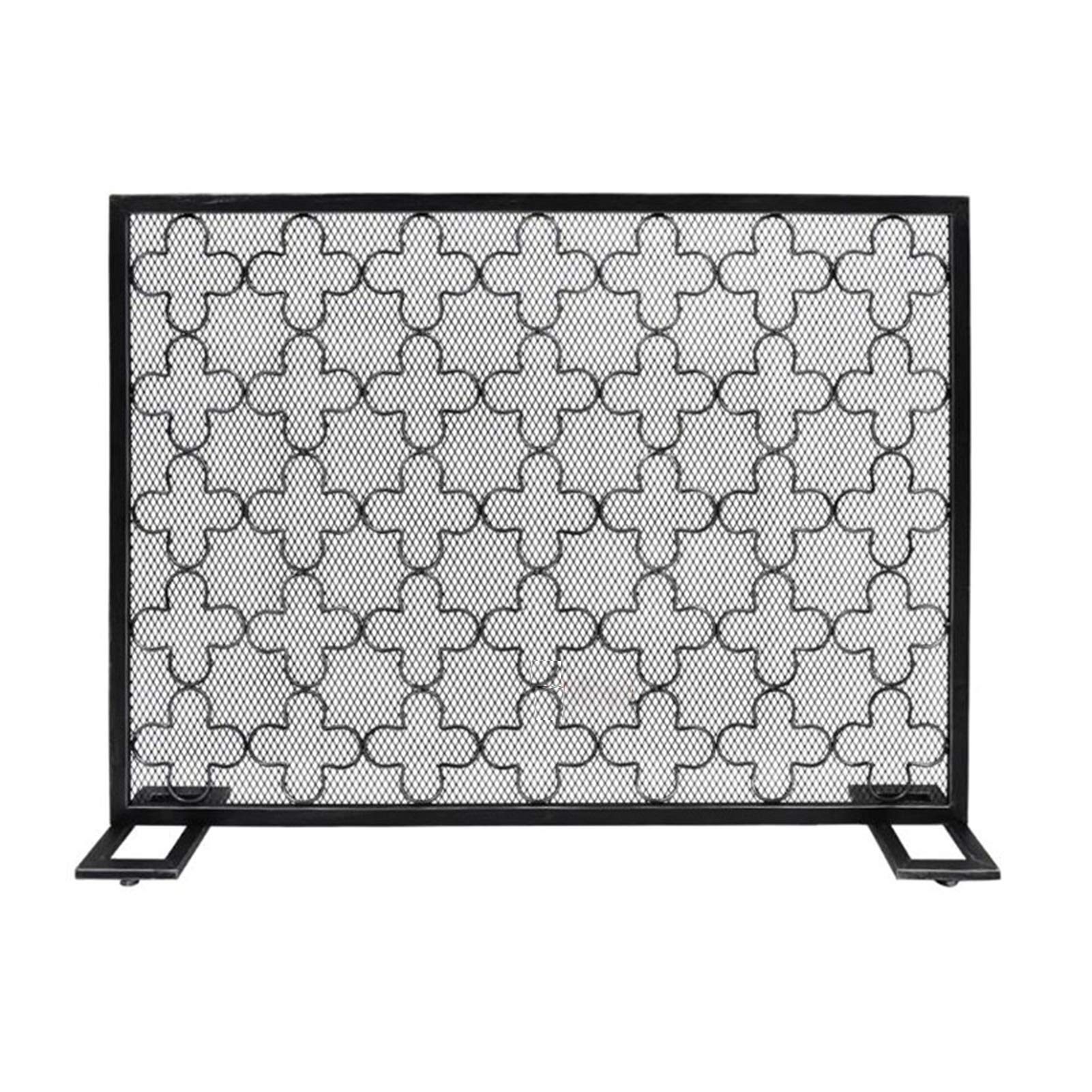 Fireplace Spark Guard Screen - Heavy Duty Iron Mesh Fireplace Safety Screen for Wood Stove & Fireplace - Free Standing Fireplace Protector for Indoor & Outdoor Use - Perfect for Living Room, Patio, and Camping Safety