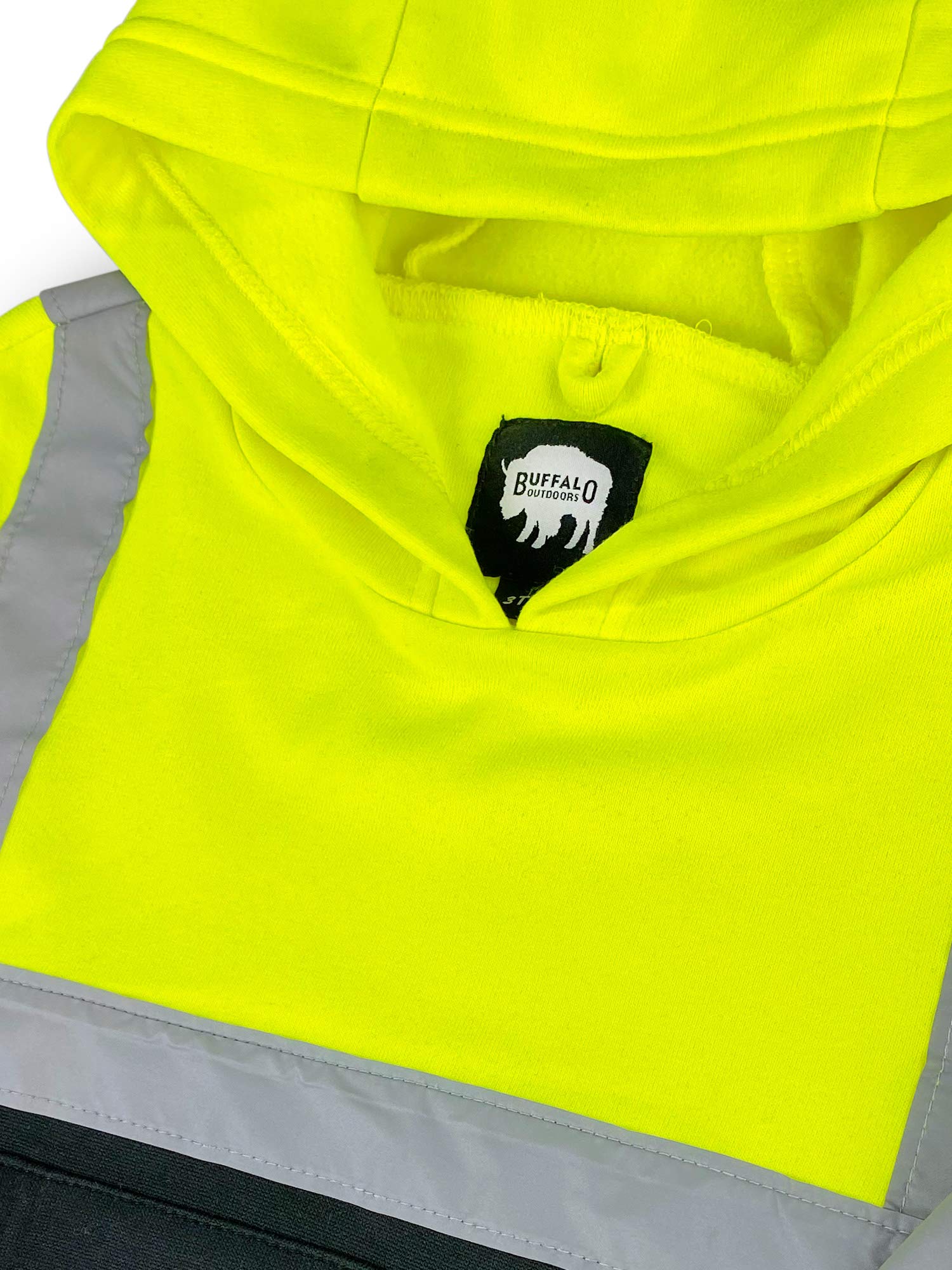 Buffalo Outdoors® Kids High Visibility Reflective Safety Hoodie - Bright & Safe for Outdoor Play, School, and Nighttime Activities