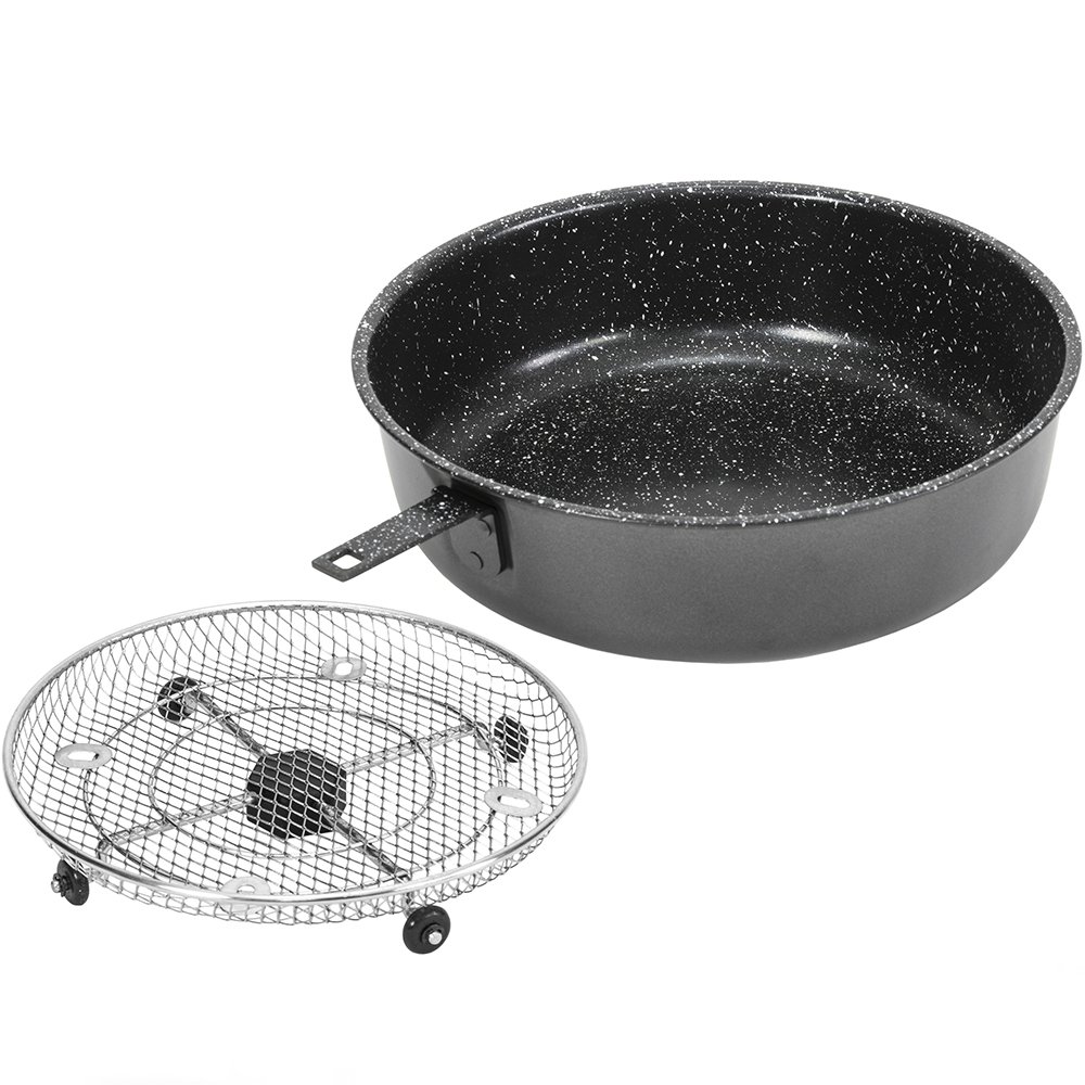 Cecotec TurboCecofry Snack & Pizza Pan Accessory - 3L Capacity, Dishwasher Safe Non-Stick Flat Plate for Cooking Snacks, Pizza, Nachos - Perfect for Parties, Movie Nights & Family Gatherings